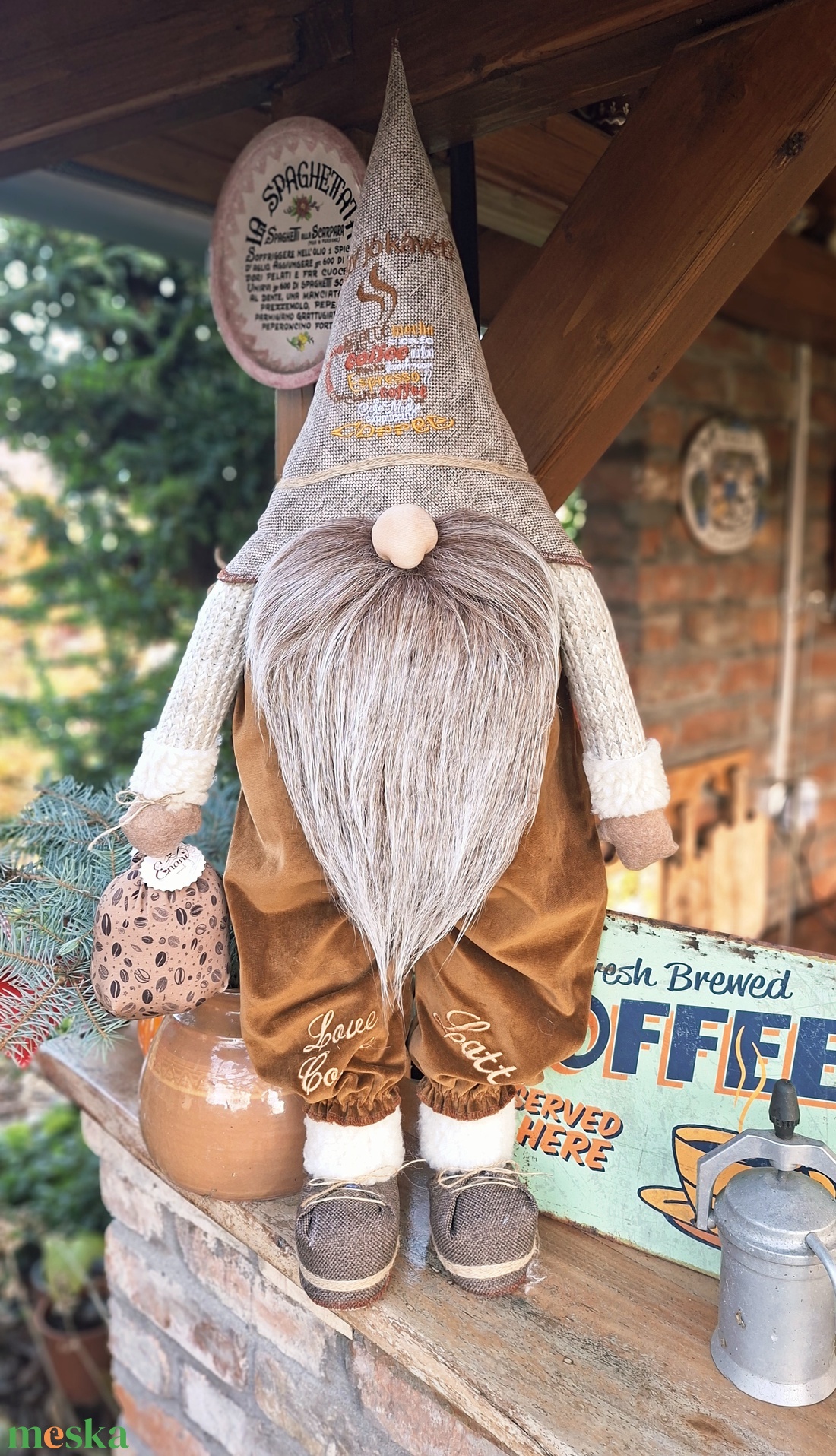 Enani manó ,óriás kávé manó, textil manó,  - otthon & életmód - dekoráció - manók - Meska.hu