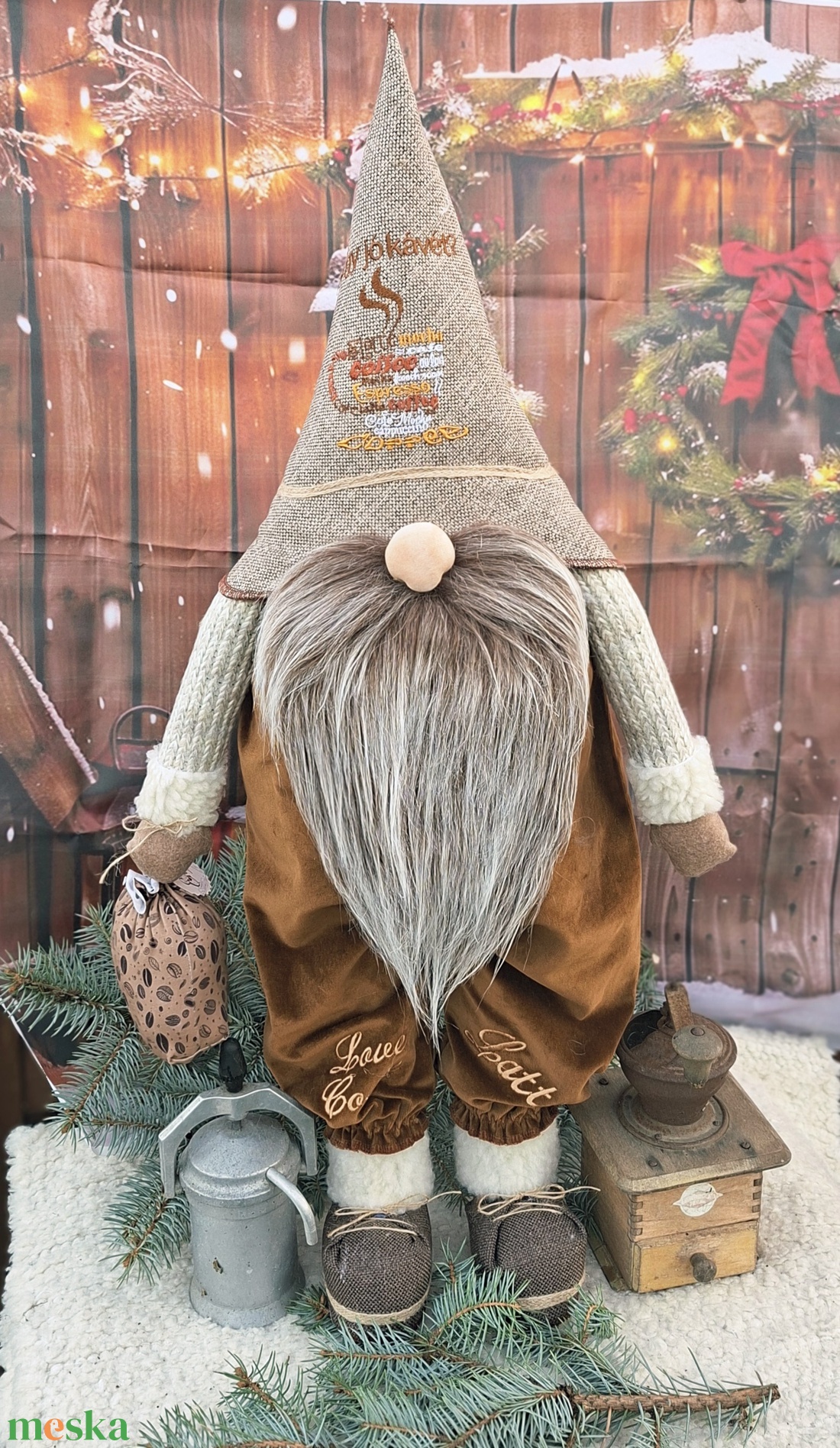 Enani manó ,óriás kávé manó, textil manó,  - otthon & életmód - dekoráció - manók - Meska.hu