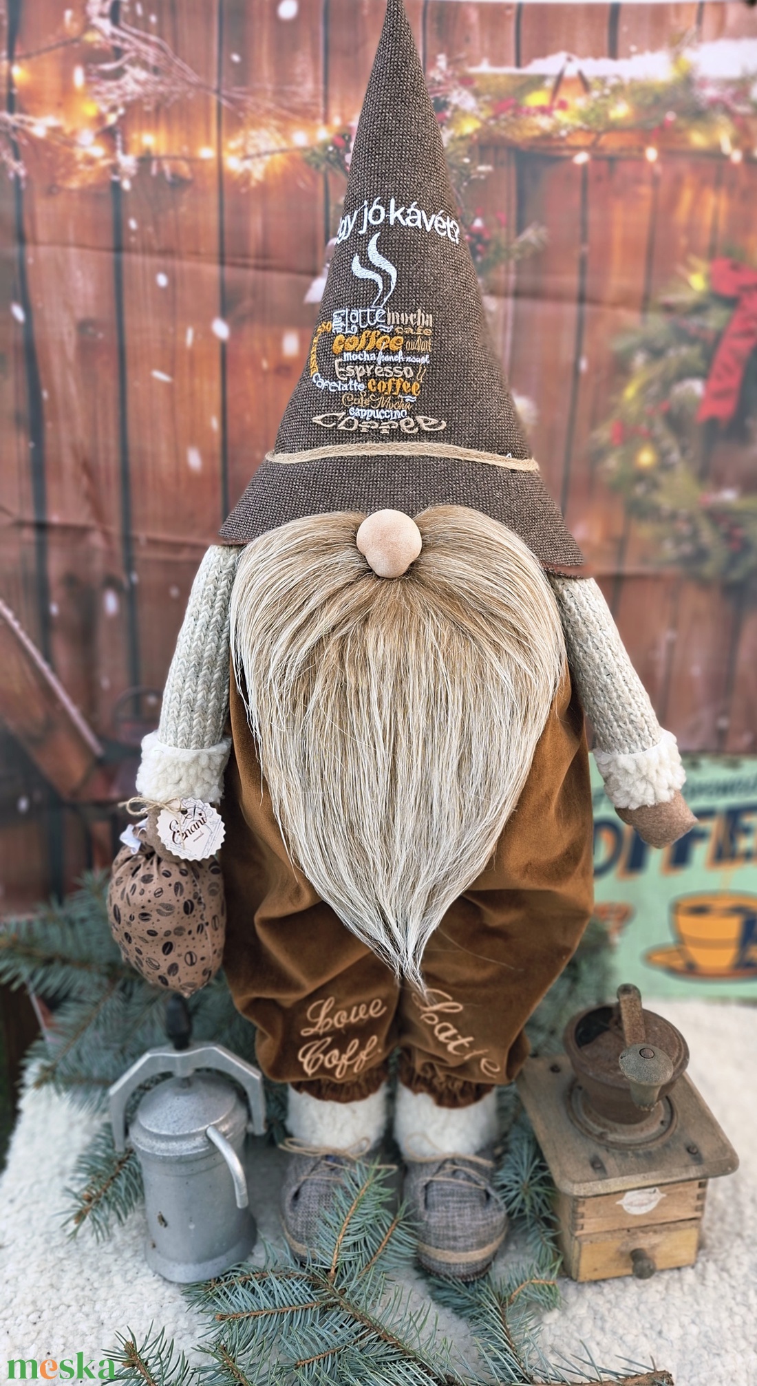 Enani manó ,óriás kávé manó, textil manó,  - otthon & életmód - dekoráció - manók - Meska.hu