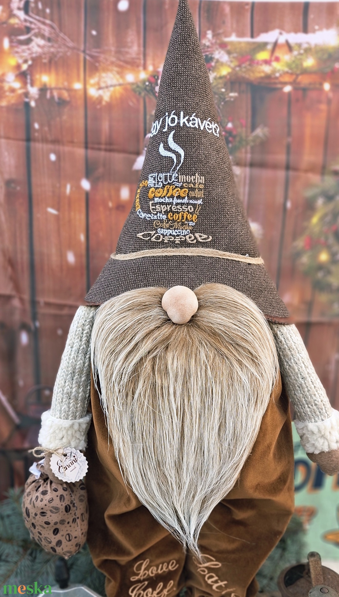 Enani manó ,óriás kávé manó, textil manó,  - otthon & életmód - dekoráció - manók - Meska.hu