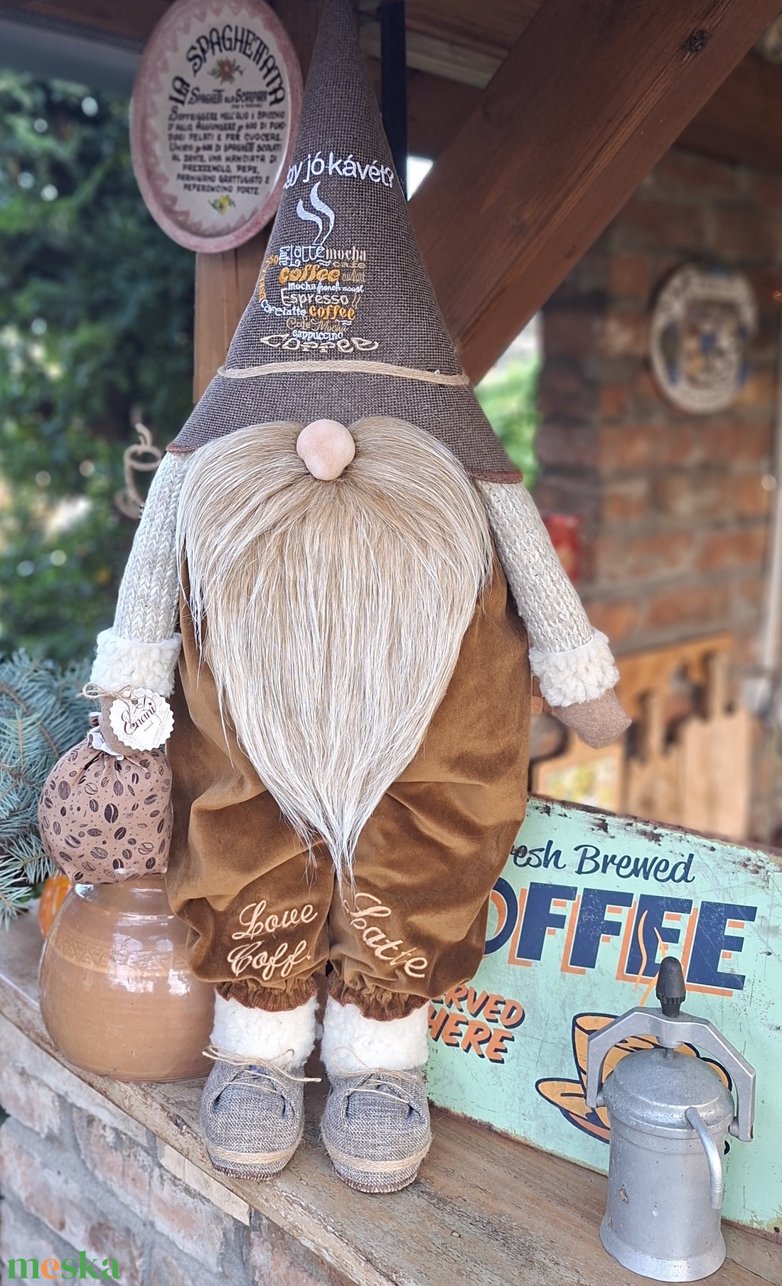 Enani manó ,óriás kávé manó, textil manó,  - otthon & életmód - dekoráció - manók - Meska.hu