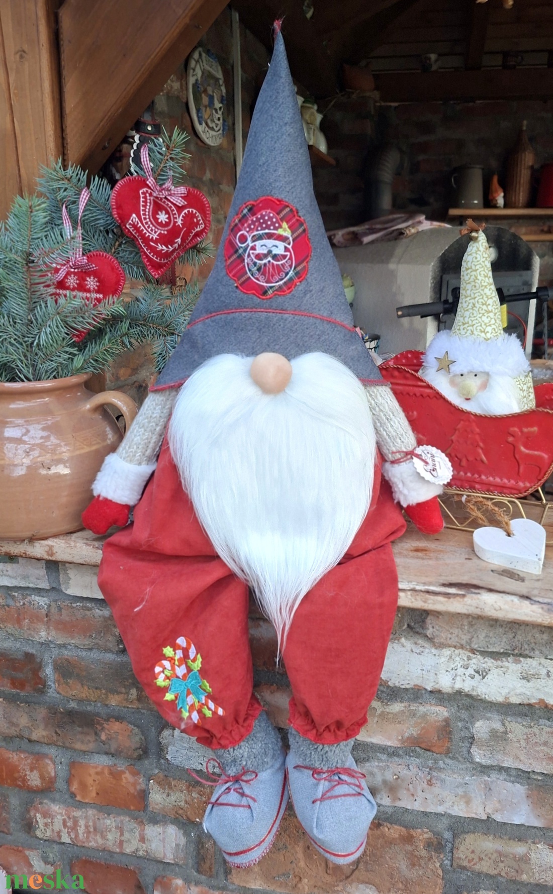 Enani manó ,advent váró óriás manó - otthon & életmód - dekoráció - manók - Meska.hu