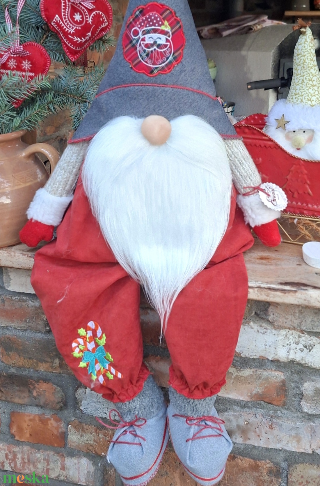 Enani manó ,advent váró óriás manó - otthon & életmód - dekoráció - manók - Meska.hu