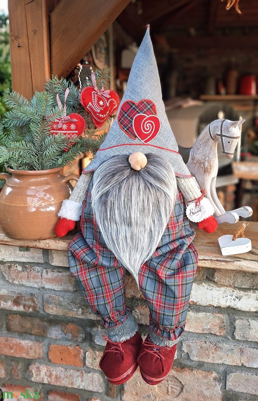 Enani manó ,advent váró óriás manó - otthon & életmód - dekoráció - manók - Meska.hu