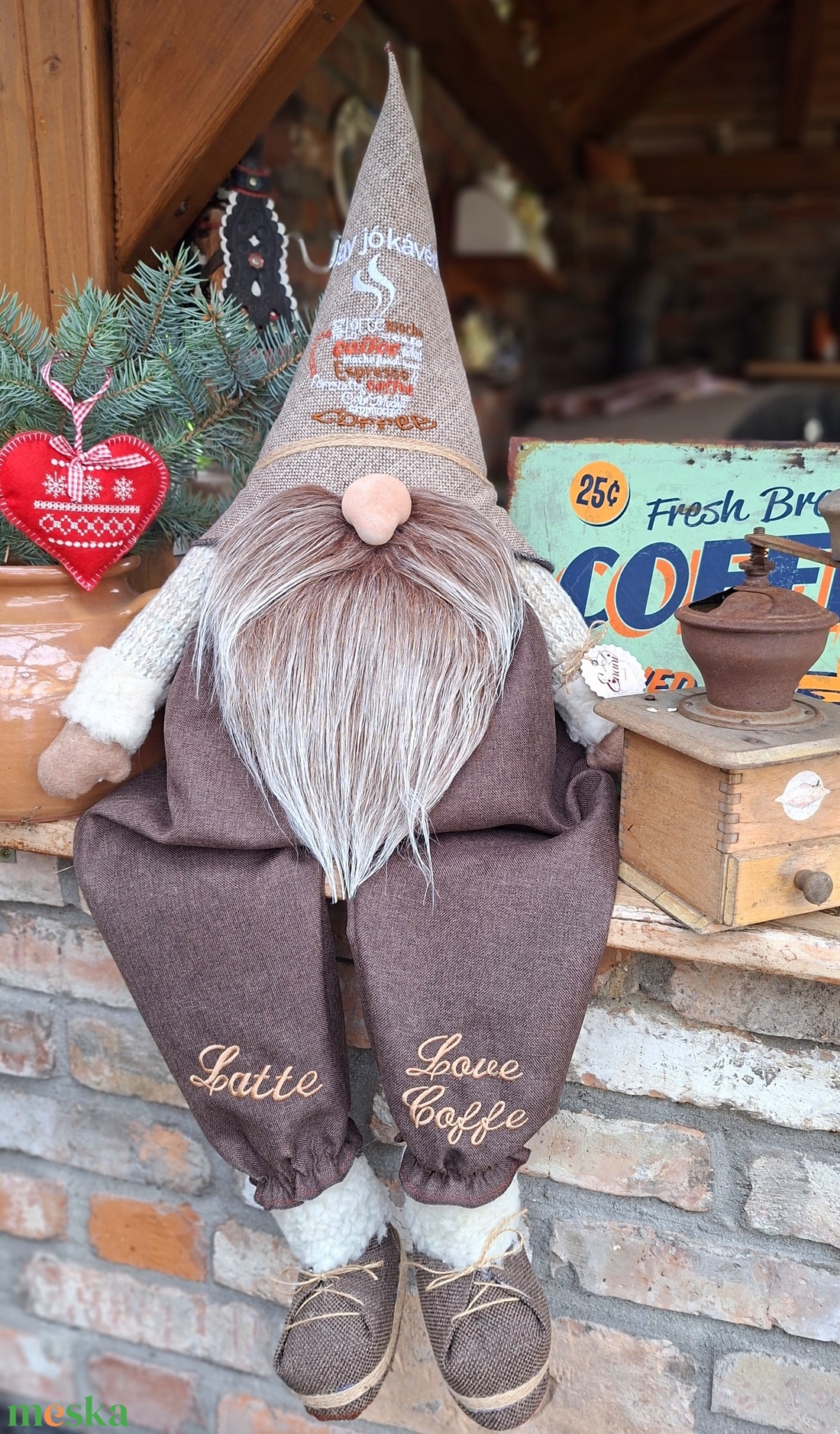 Enani manó ,óriás kávé manó, textil manó,  - otthon & életmód - dekoráció - manók - Meska.hu