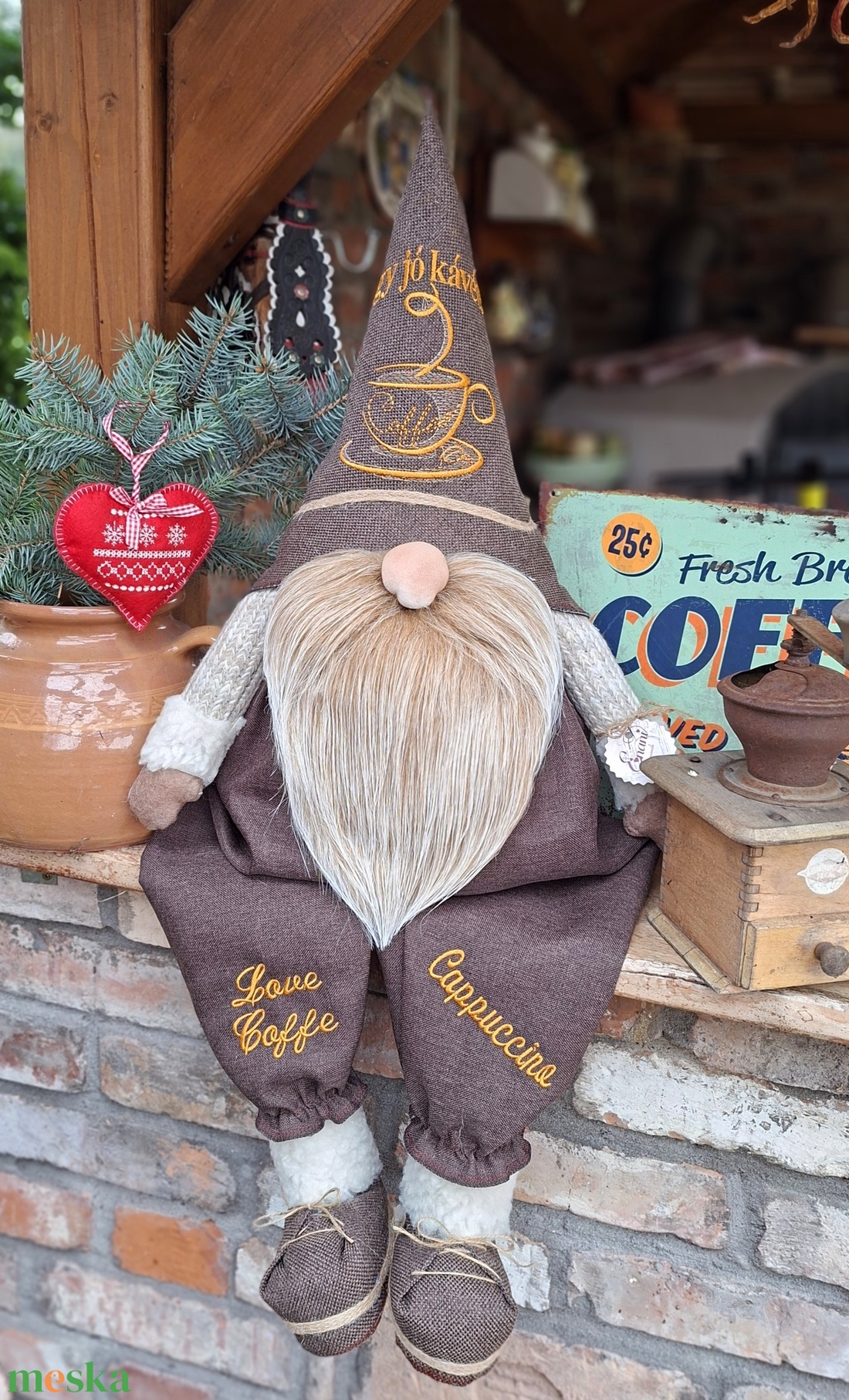 Enani manó ,óriás kávé manó, textil manó,  - otthon & életmód - dekoráció - manók - Meska.hu