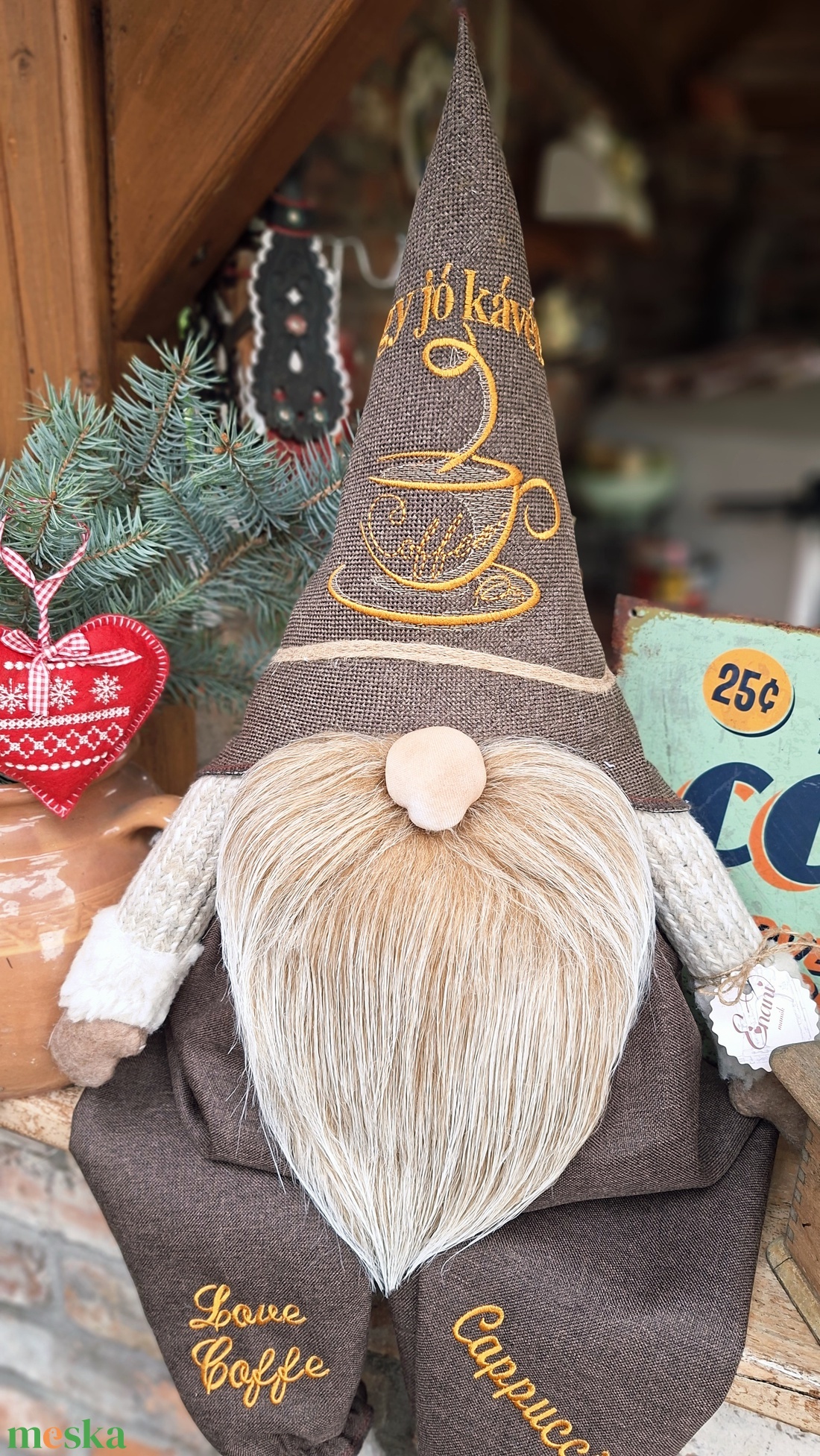 Enani manó ,óriás kávé manó, textil manó,  - otthon & életmód - dekoráció - manók - Meska.hu