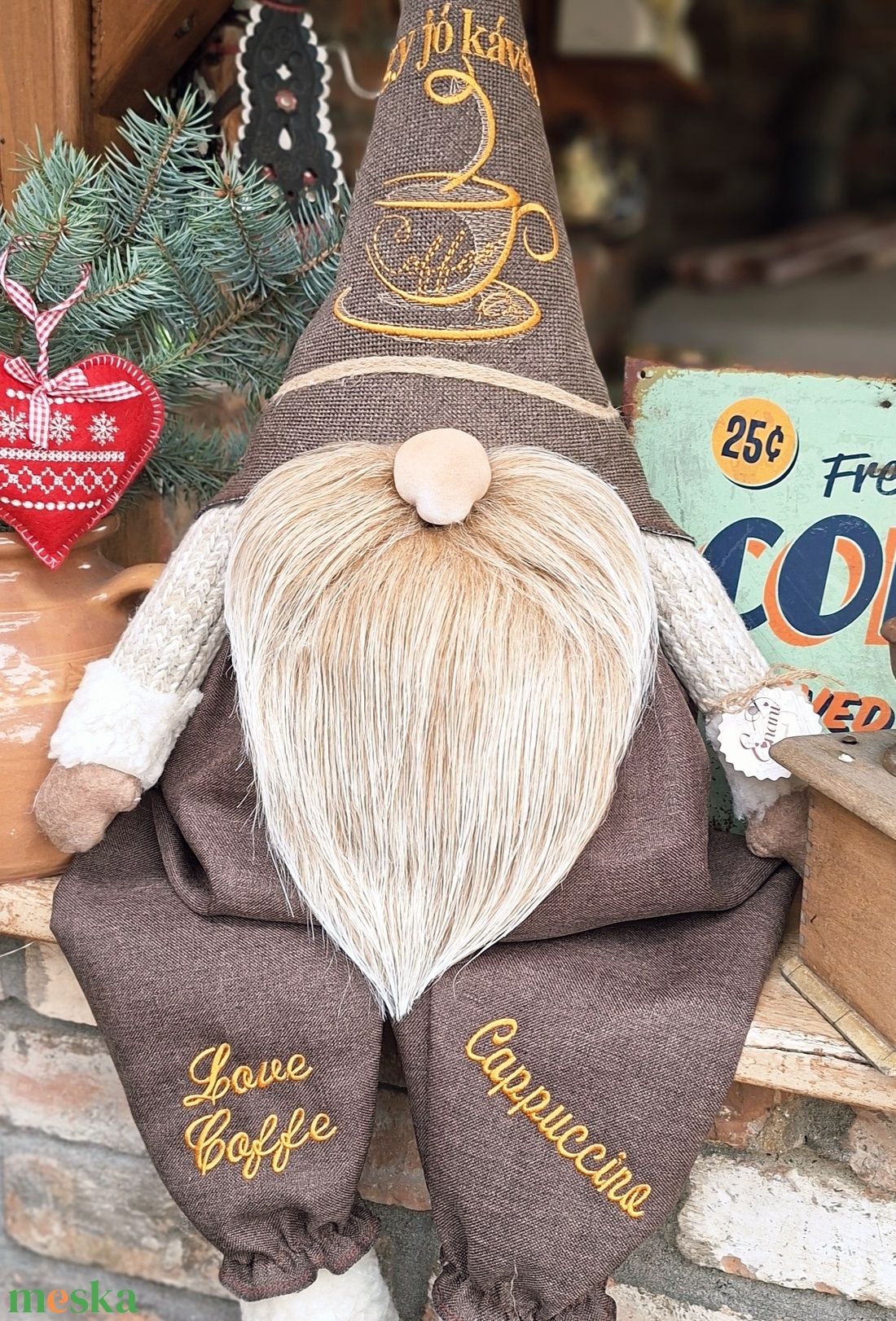 Enani manó ,óriás kávé manó, textil manó,  - otthon & életmód - dekoráció - manók - Meska.hu