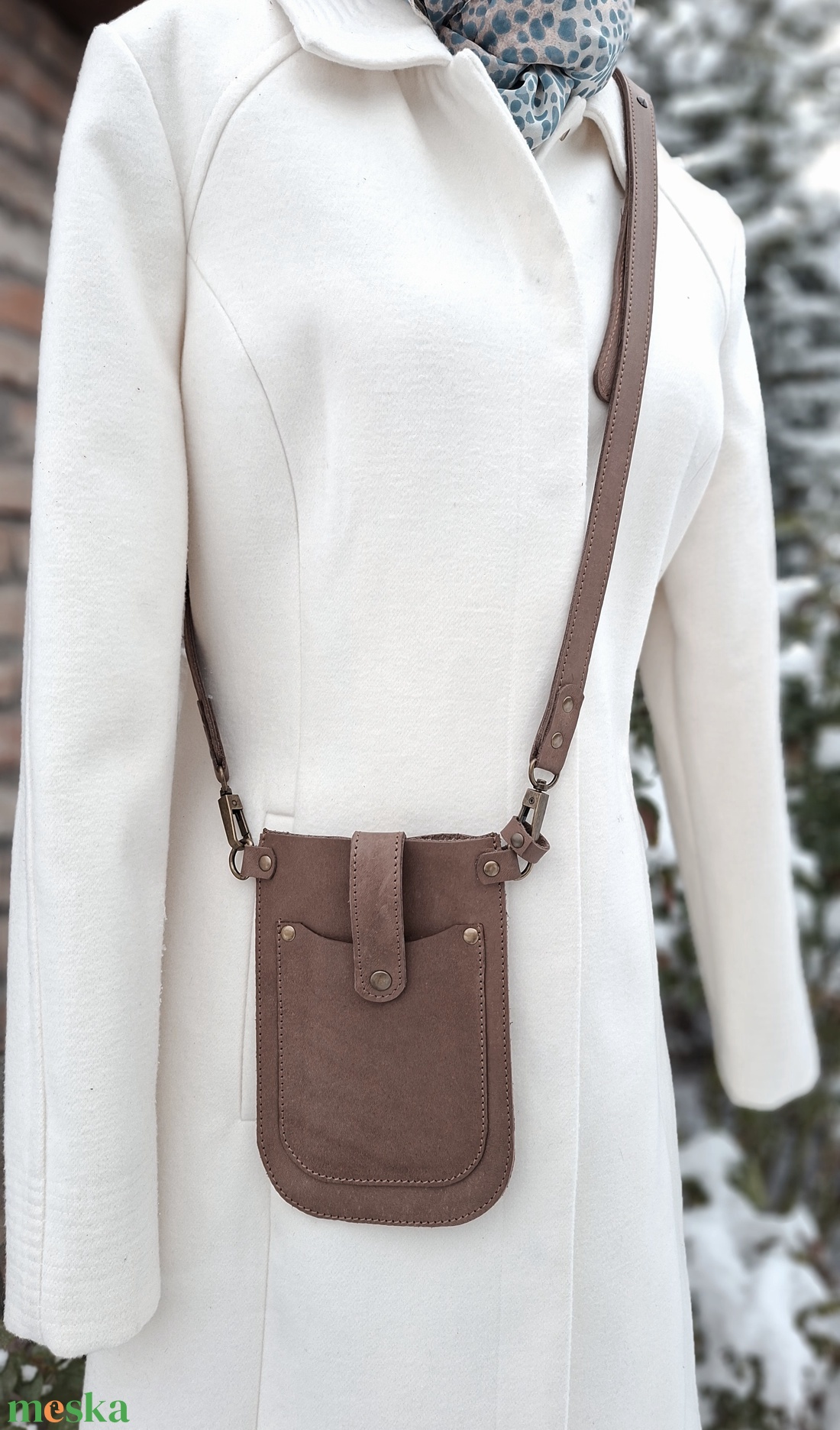 Bőr kistáska/telefontáska - táska & tok - pénztárca & más tok - telefontok - Meska.hu