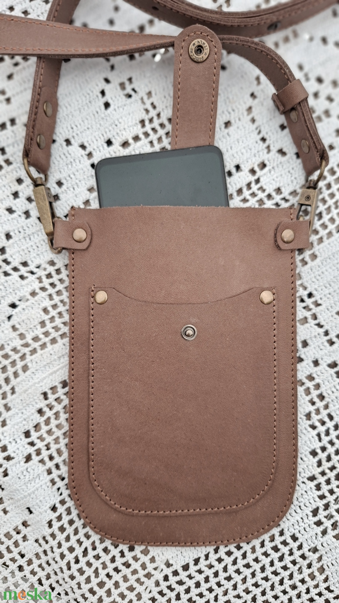 Bőr kistáska/telefontáska - táska & tok - pénztárca & más tok - telefontok - Meska.hu