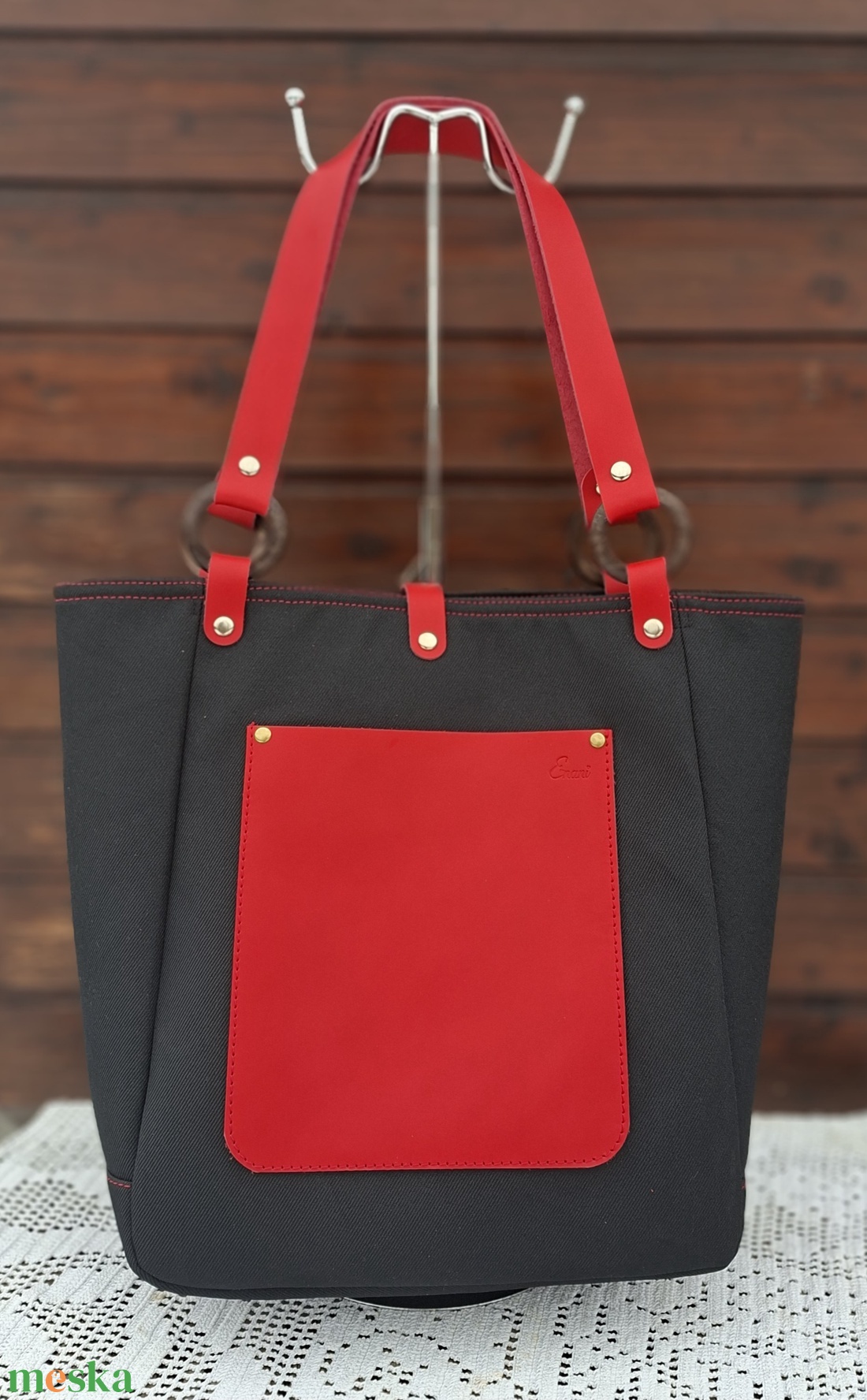 Táska.Enani shopper, ésbőr szemüvegtok - táska & tok - kézitáska & válltáska - vállon átvethető táska - Meska.hu