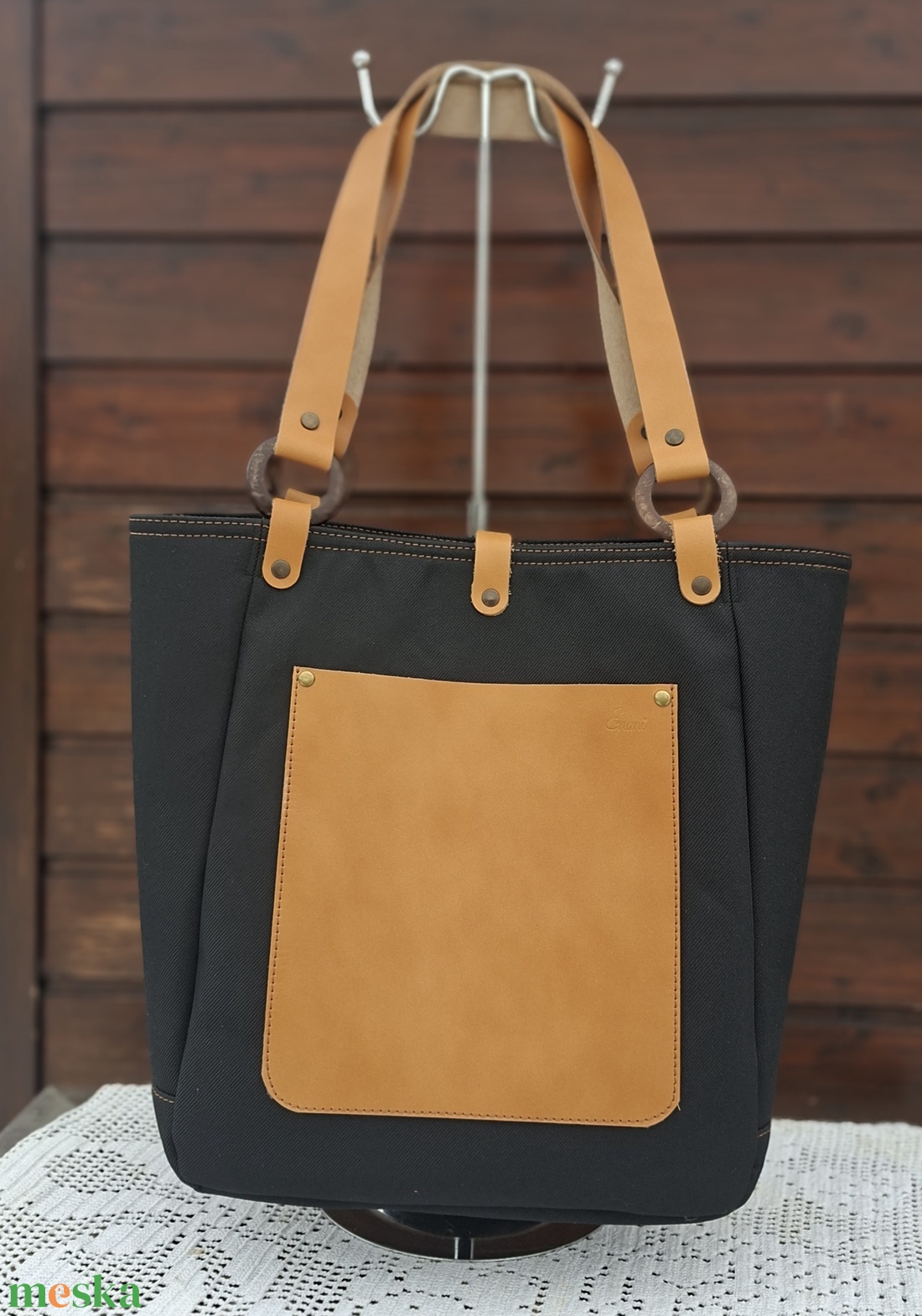 Táska.Enani shopper, ésbőr szemüvegtok - táska & tok - kézitáska & válltáska - vállon átvethető táska - Meska.hu