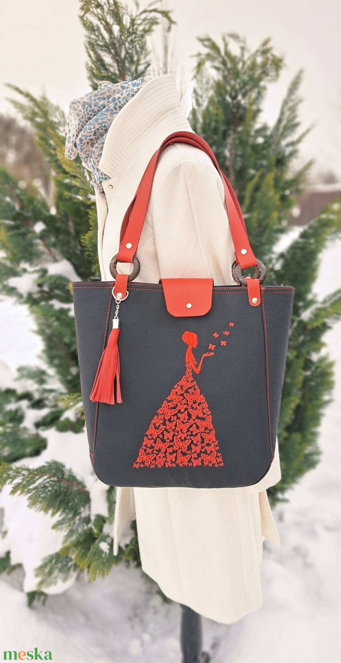 Táska.Enani shopper - táska & tok - kézitáska & válltáska - vállon átvethető táska - Meska.hu