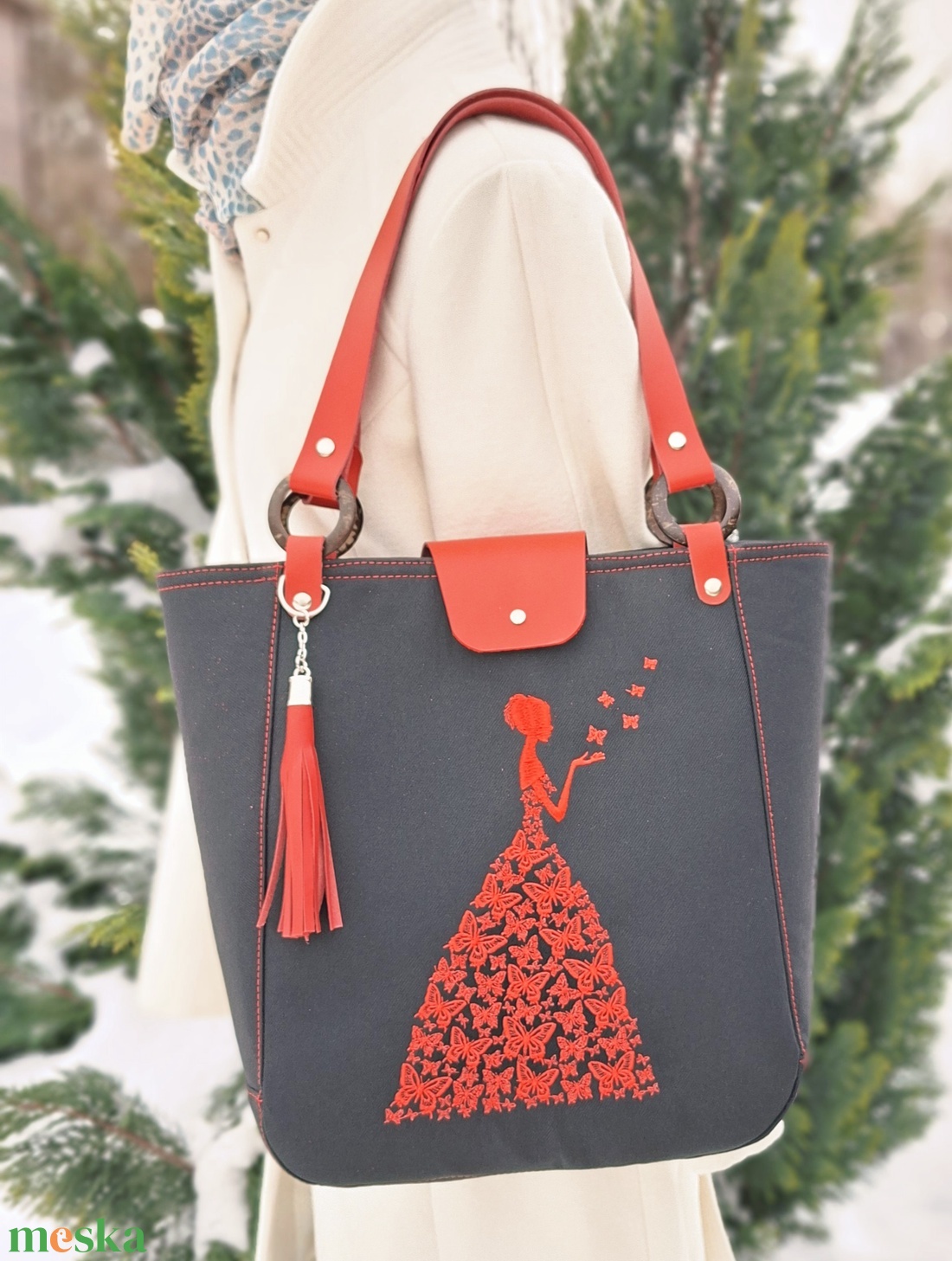 Táska.Enani shopper - táska & tok - kézitáska & válltáska - vállon átvethető táska - Meska.hu