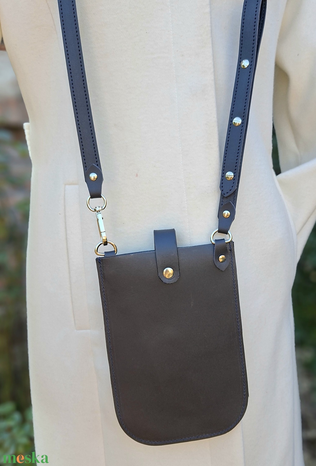 Bőr kistáska/telefontáska - táska & tok - pénztárca & más tok - telefontok - Meska.hu