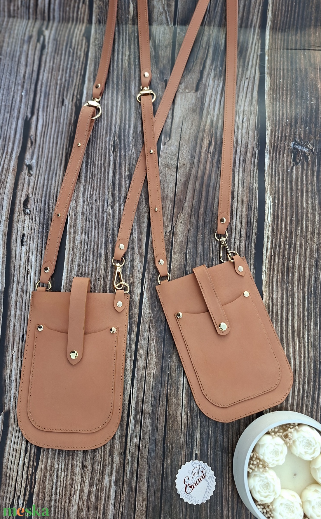 Bőr kistáska/telefontáska - táska & tok - pénztárca & más tok - telefontok - Meska.hu