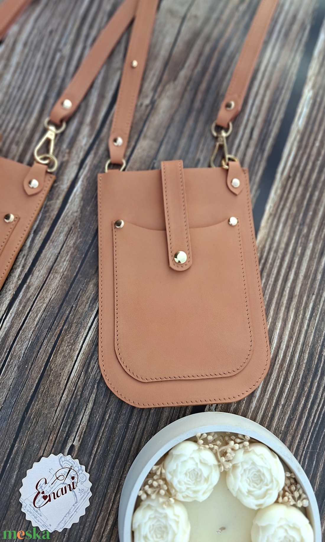 Bőr kistáska/telefontáska - táska & tok - pénztárca & más tok - telefontok - Meska.hu