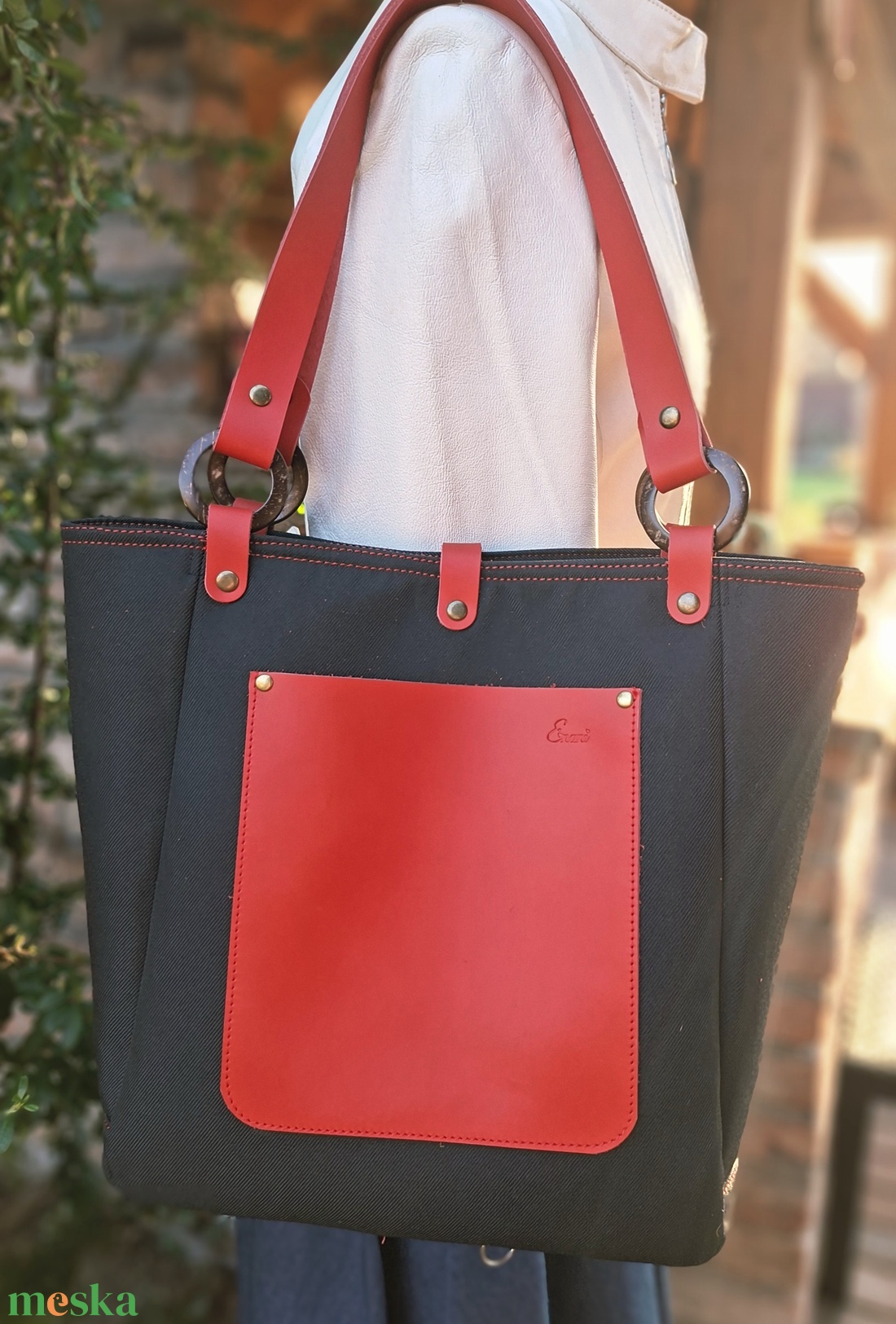 Táska.Enani shopper, és bőr szemüvegtok - táska & tok - kézitáska & válltáska - vállon átvethető táska - Meska.hu