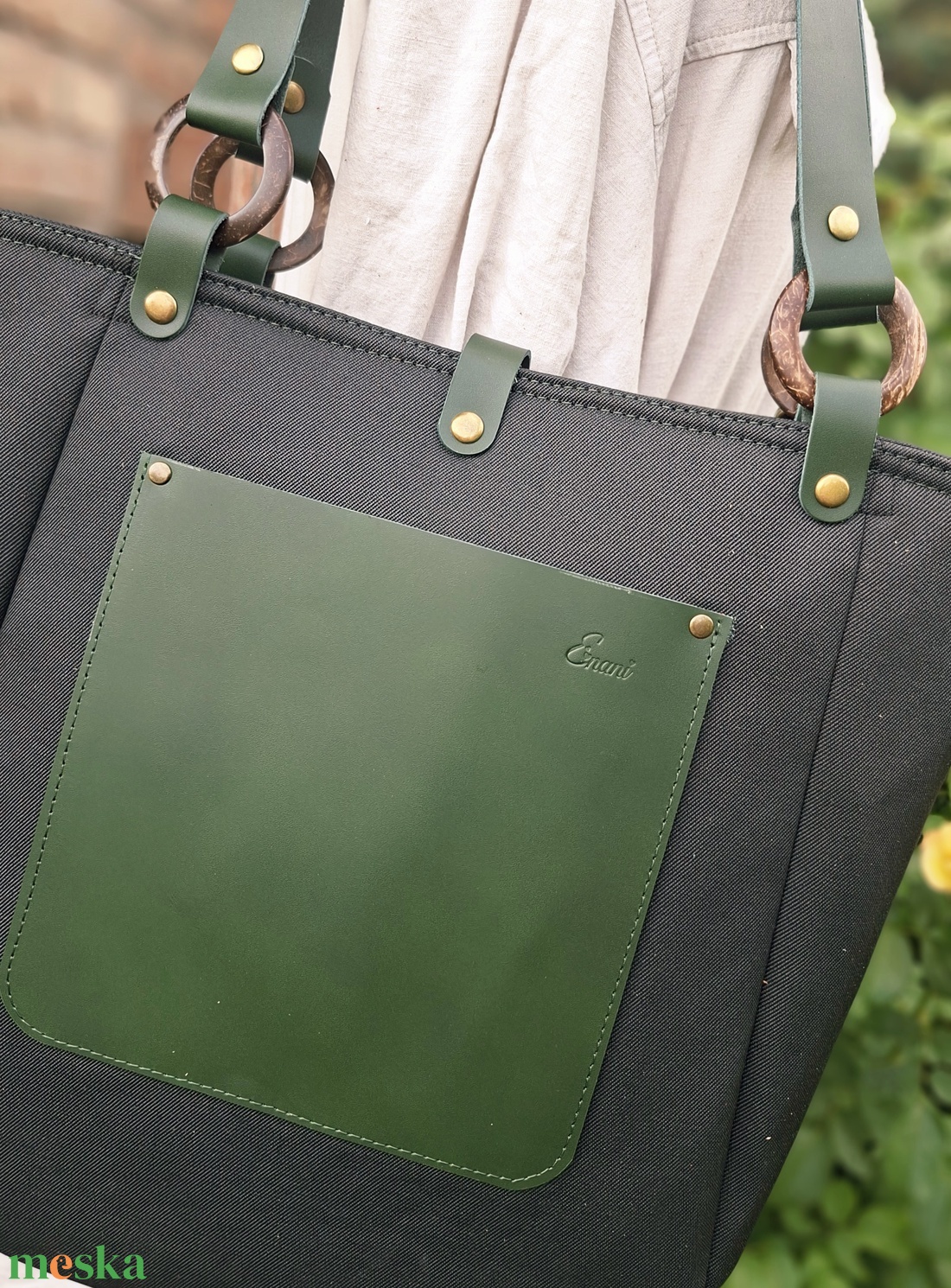 Táska.Enani shopper - táska & tok - kézitáska & válltáska - vállon átvethető táska - Meska.hu