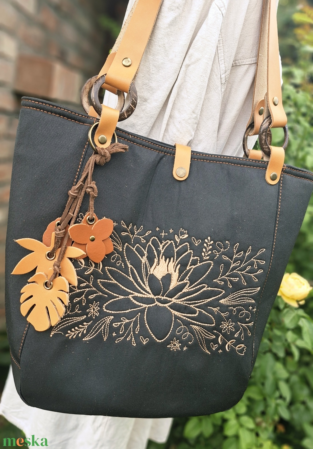 Táska.Enani shopper - táska & tok - kézitáska & válltáska - vállon átvethető táska - Meska.hu