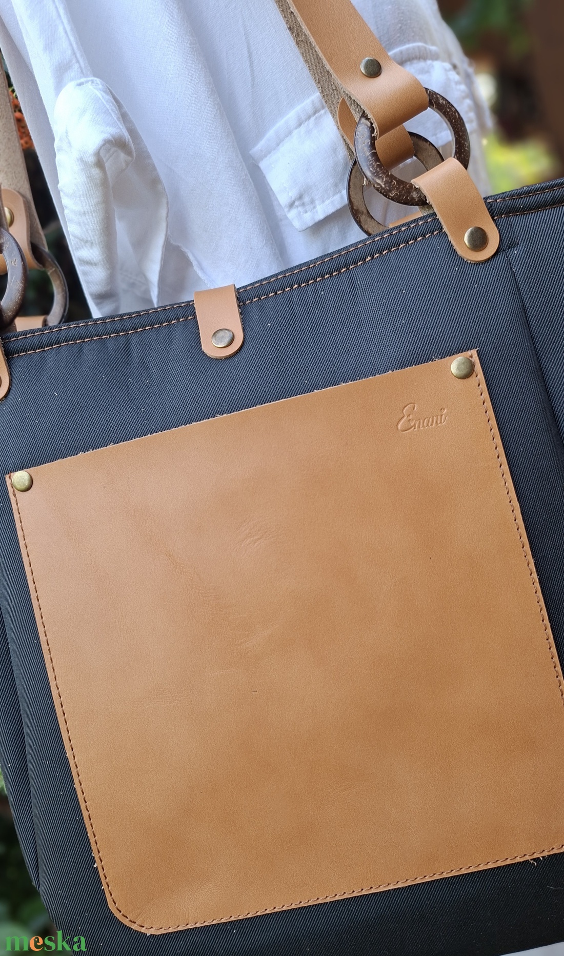 Táska.Enani shopper - táska & tok - kézitáska & válltáska - vállon átvethető táska - Meska.hu