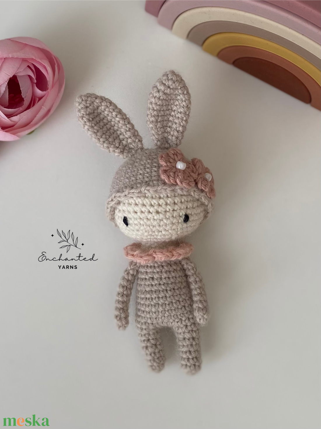 Hanna, a horgolt nyuszibaba - játék & sport - baba & babaház - baba - Meska.hu