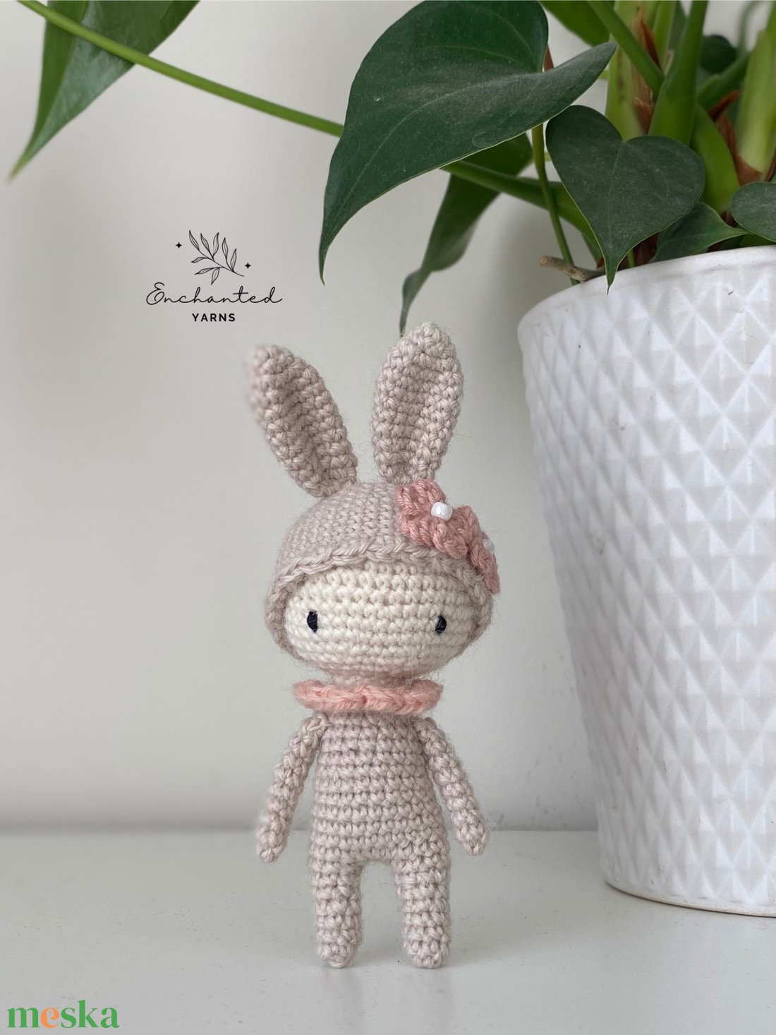 Hanna, a horgolt nyuszibaba - játék & sport - baba & babaház - baba - Meska.hu