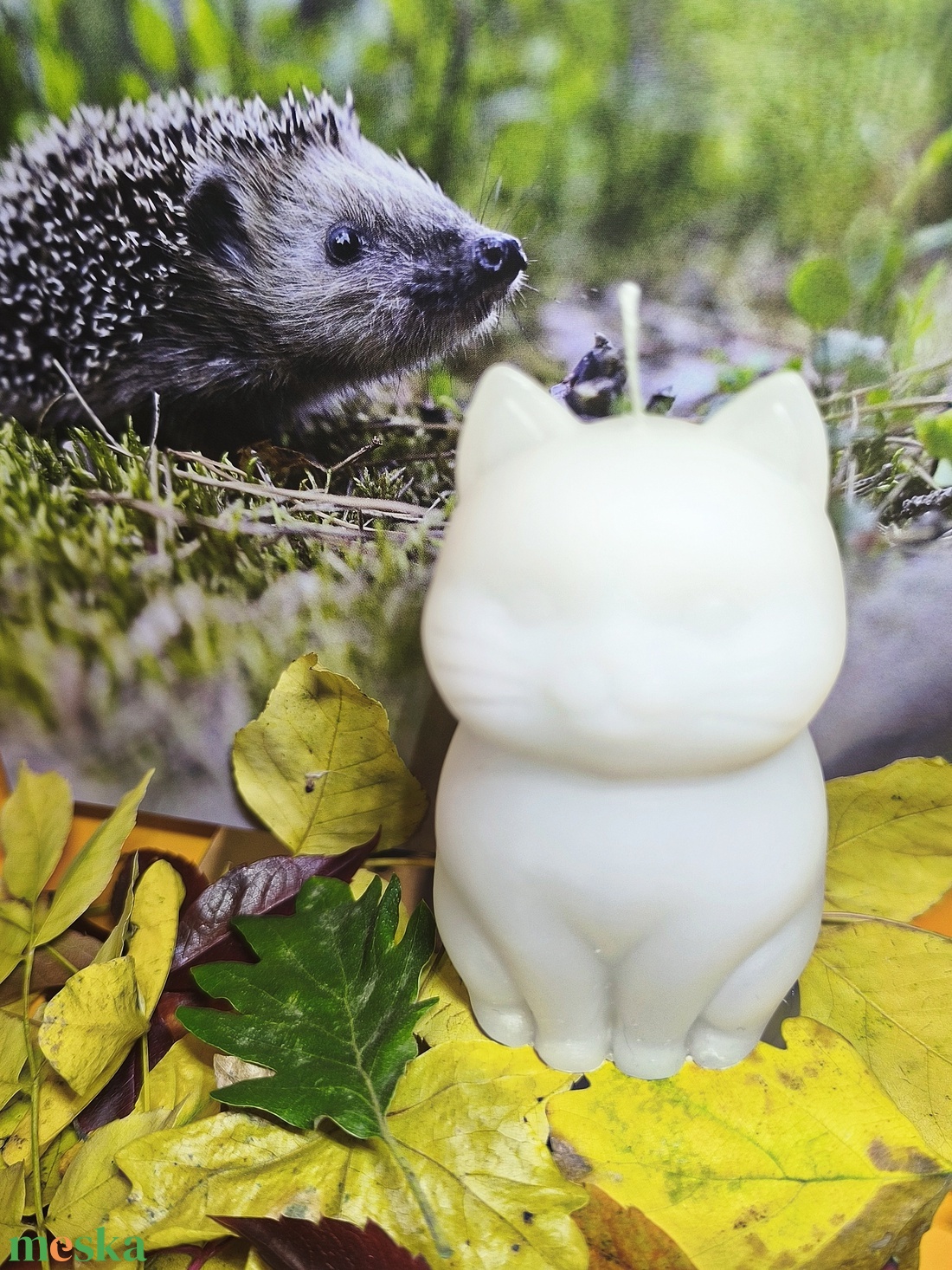 Cica gyertya - otthon & életmód - gyertya, illat, aroma - gyertya - Meska.hu