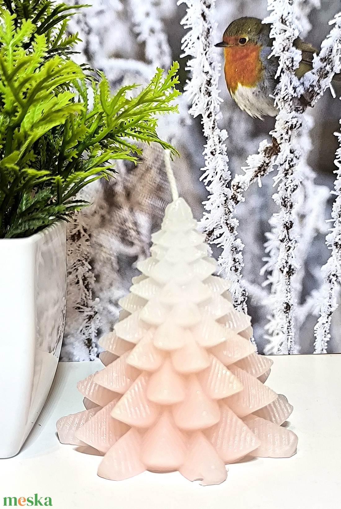 Fenyő gyertya  Az ünnep meghitt fénye - otthon & életmód - gyertya, illat, aroma - gyertya - Meska.hu