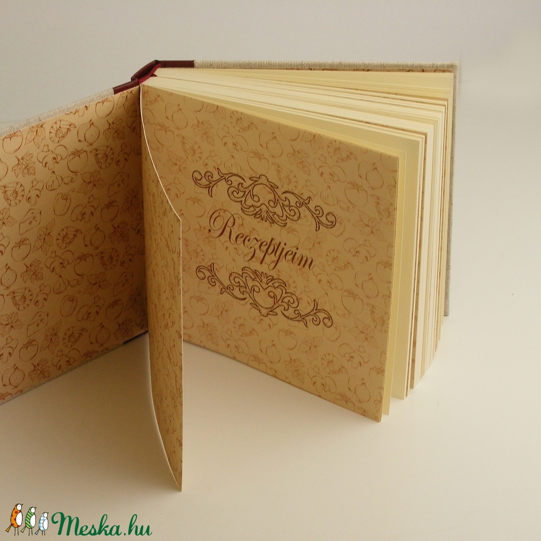 Reczeptjeim. Múltidéző receptgyűjtő könyv, vintage stílusban, nyomtatott vászon borító - otthon & életmód - konyhafelszerelés, tálalás - Meska.hu Reczeptjeim. Múltidéző receptgyűjtő könyv, vintage stílusban, nyomtatott vászon borító - otthon & életmód - konyhafelszerelés, tálalás - Meska.hu