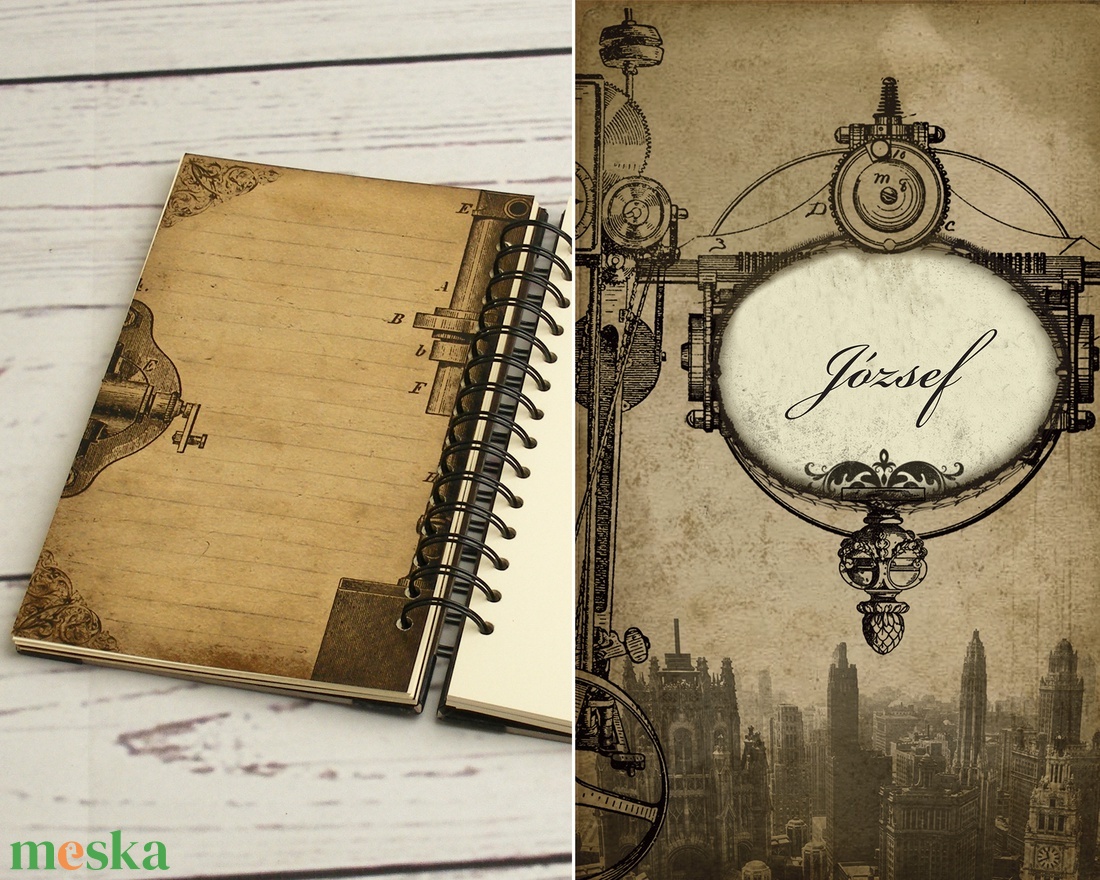 Steampunk, spirálozott jegyzetfüzet, napló, notesz férfiaknak. Nyomtatott elválasztólapok, fém sarkok, bőrzsinór - otthon & életmód - papír, írószer - jegyzetfüzet & napló - Meska.hu Steampunk, spirálozott jegyzetfüzet, napló, notesz férfiaknak. Nyomtatott elválasztólapok, fém sarkok, bőrzsinór - otthon & életmód - papír, írószer - jegyzetfüzet & napló - Meska.hu