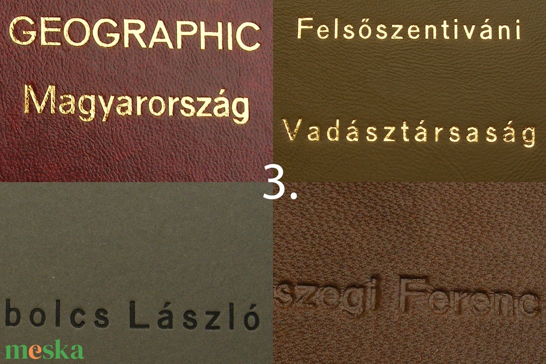 Aranyozáshoz (vaknyomáshoz) választható betűtípusok - 3+1 - otthon & életmód - papír, írószer - naptár & tervező - Meska.hu