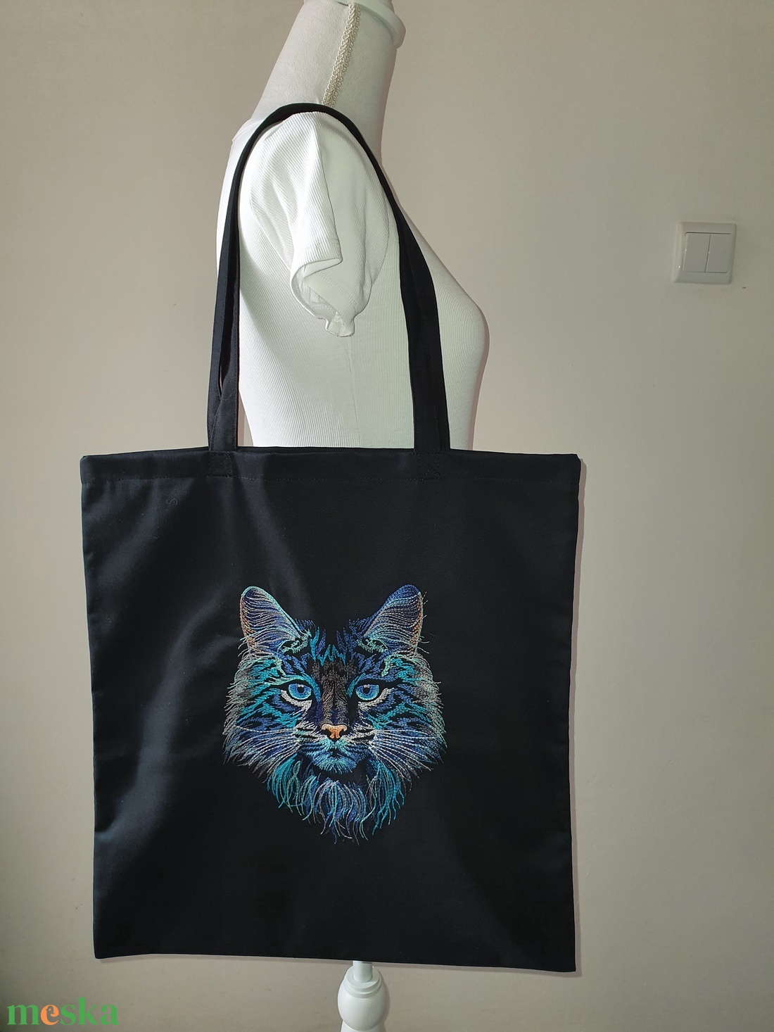 Cica 2 hímzett vászontáska - táska & tok - bevásárlás & shopper táska - shopper, textiltáska, szatyor - Meska.hu Cica 2 hímzett vászontáska - táska & tok - bevásárlás & shopper táska - shopper, textiltáska, szatyor - Meska.hu