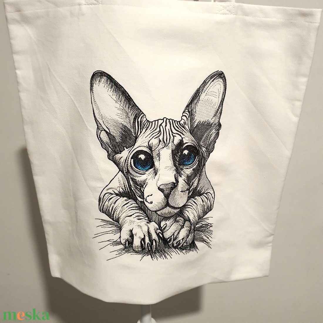 Szfinx hímzett vászontáska - táska & tok - bevásárlás & shopper táska - shopper, textiltáska, szatyor - Meska.hu Szfinx hímzett vászontáska - táska & tok - bevásárlás & shopper táska - shopper, textiltáska, szatyor - Meska.hu