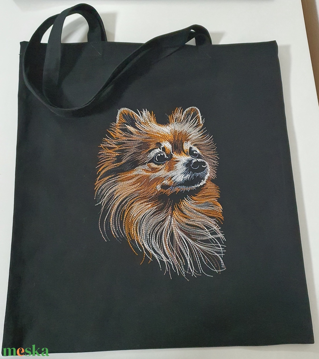 Törpe spicc hímzett vászontáska  - táska & tok - bevásárlás & shopper táska - shopper, textiltáska, szatyor - Meska.hu