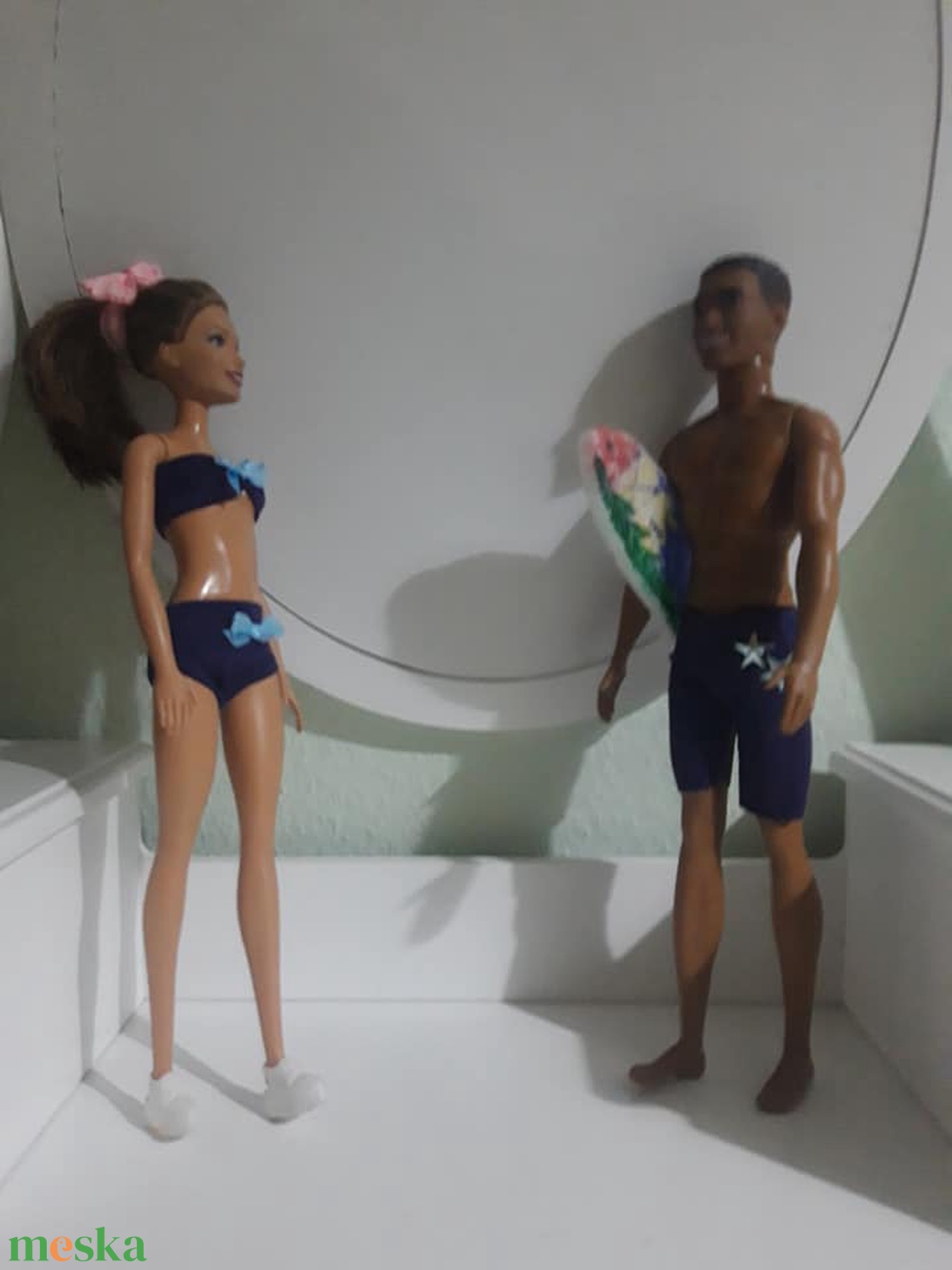 Trendi fürdőruha Barbie és Ken típusú babáknak - játék & sport - baba & babaház - barbie ruhák - Meska.hu