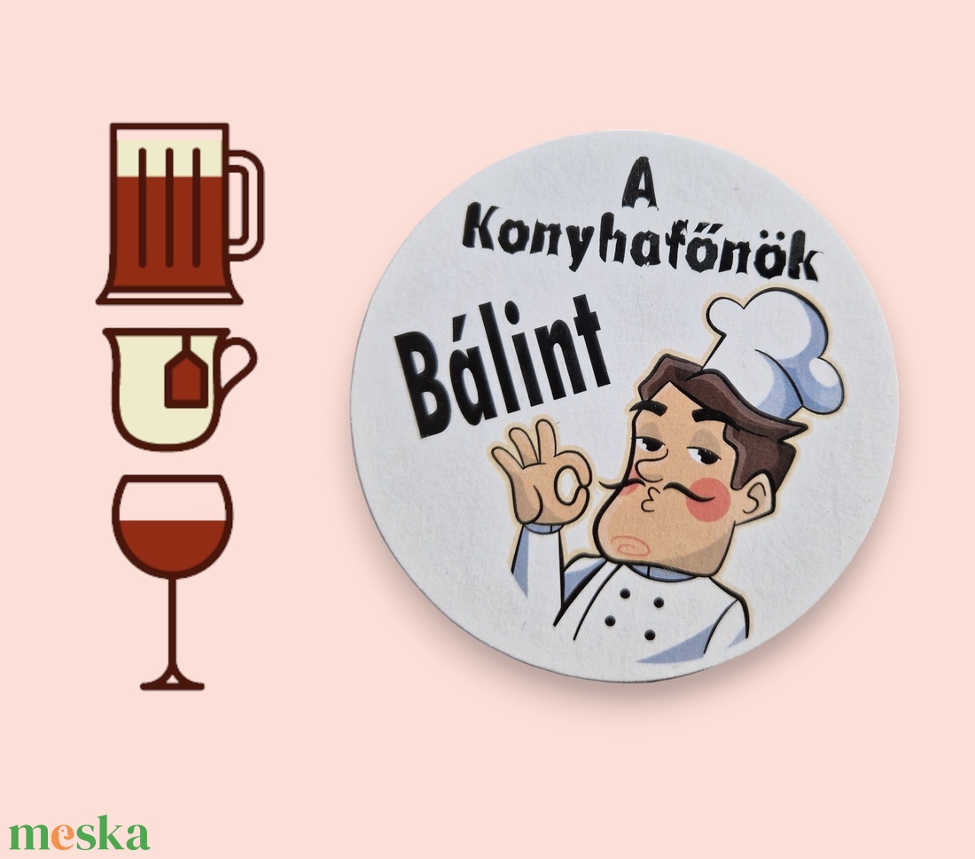Egyedi poháralátét, konyhafőnök - otthon & életmód - konyhafelszerelés, tálalás - tálalás - tányér- és poháralátét - Meska.hu Egyedi poháralátét, konyhafőnök - otthon & életmód - konyhafelszerelés, tálalás - tálalás - tányér- és poháralátét - Meska.hu