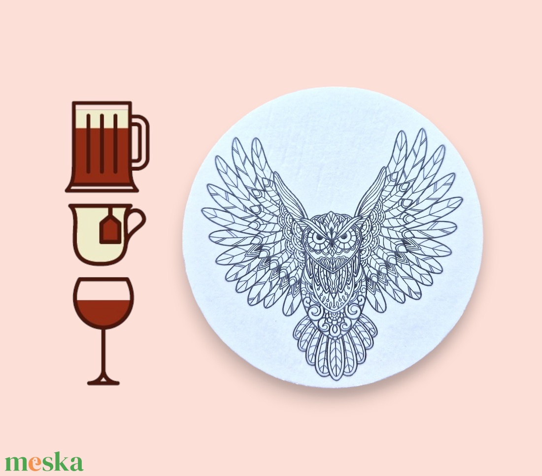 Mandala poháralátét - Bagoly - otthon & életmód - konyhafelszerelés, tálalás - tálalás - tányér- és poháralátét - Meska.hu Mandala poháralátét - Bagoly - otthon & életmód - konyhafelszerelés, tálalás - tálalás - tányér- és poháralátét - Meska.hu