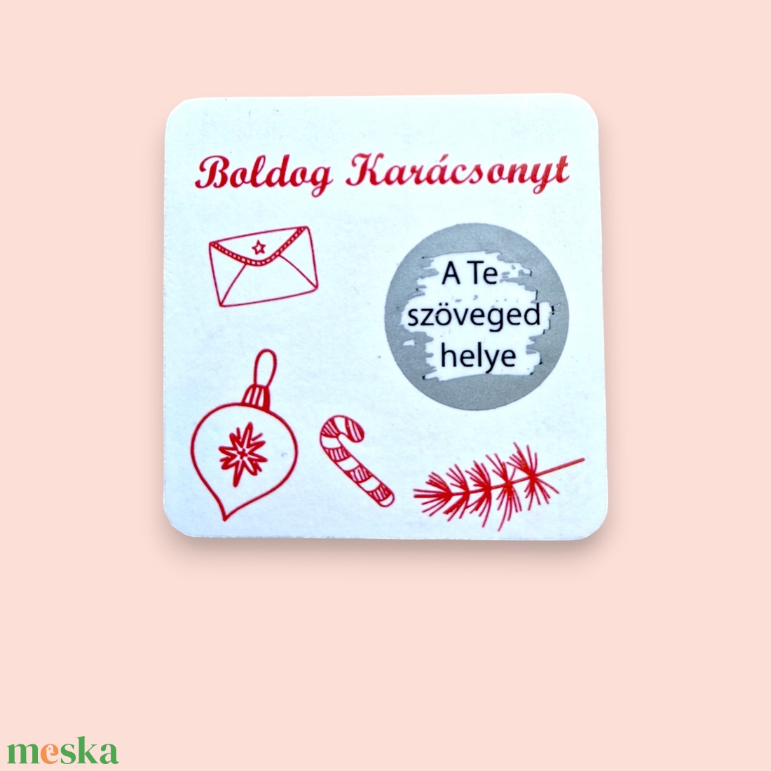 Karácsonyi kaparós sorsjegy díszdobozban - karácsony - karácsonyi ajándékozás - karácsonyi képeslap, üdvözlőlap, ajándékkísérő - Meska.hu