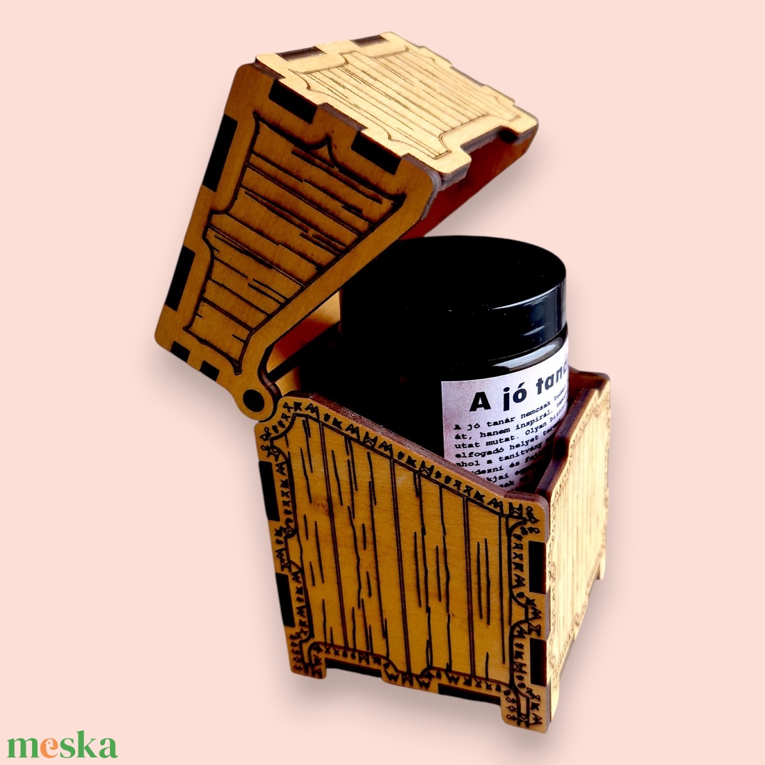 Illatgyertya tanároknak egyedi névvel - karácsony - karácsonyi lakásdekoráció - karácsonyi illatgyertya, mécses - Meska.hu