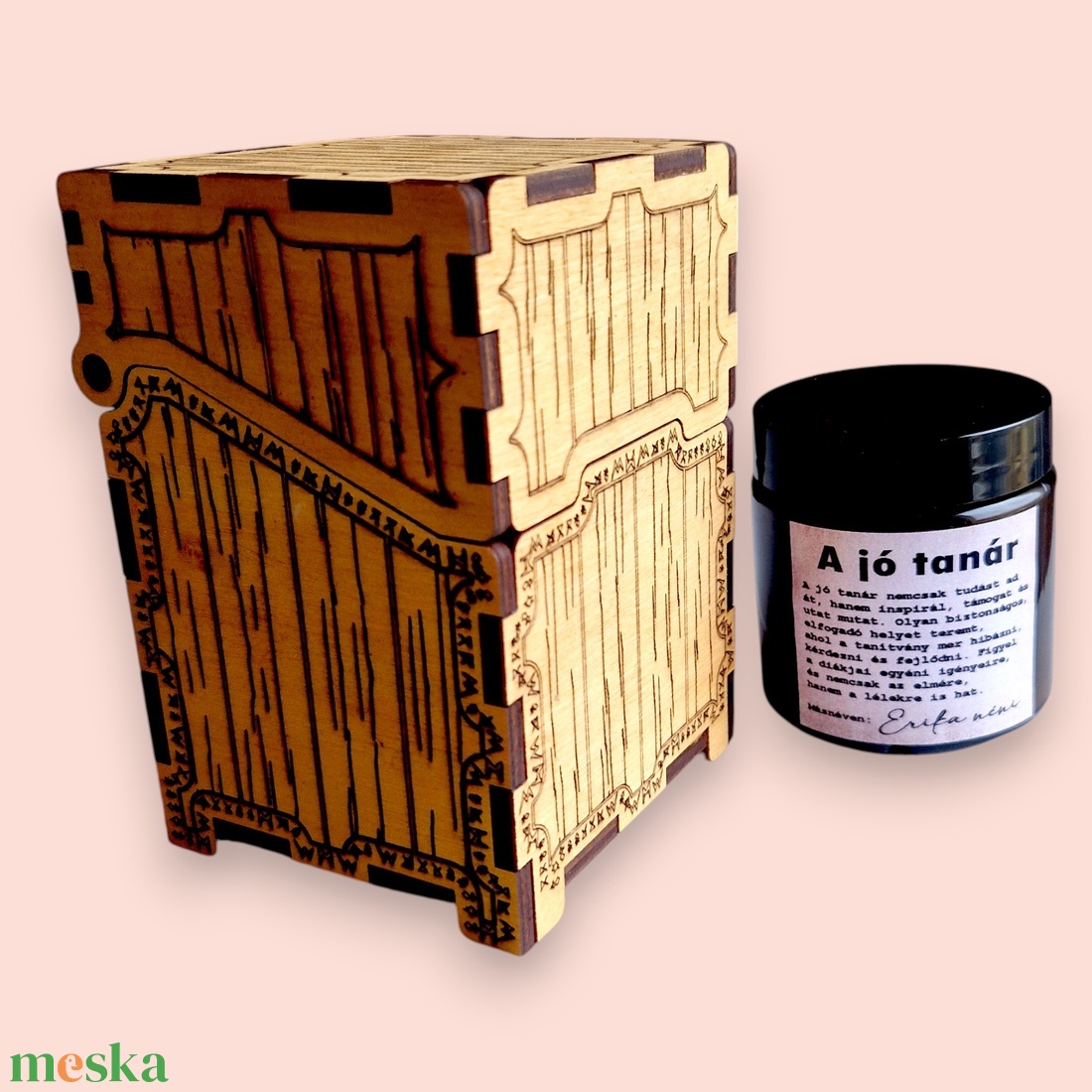 Illatgyertya tanároknak egyedi névvel - karácsony - karácsonyi lakásdekoráció - karácsonyi illatgyertya, mécses - Meska.hu