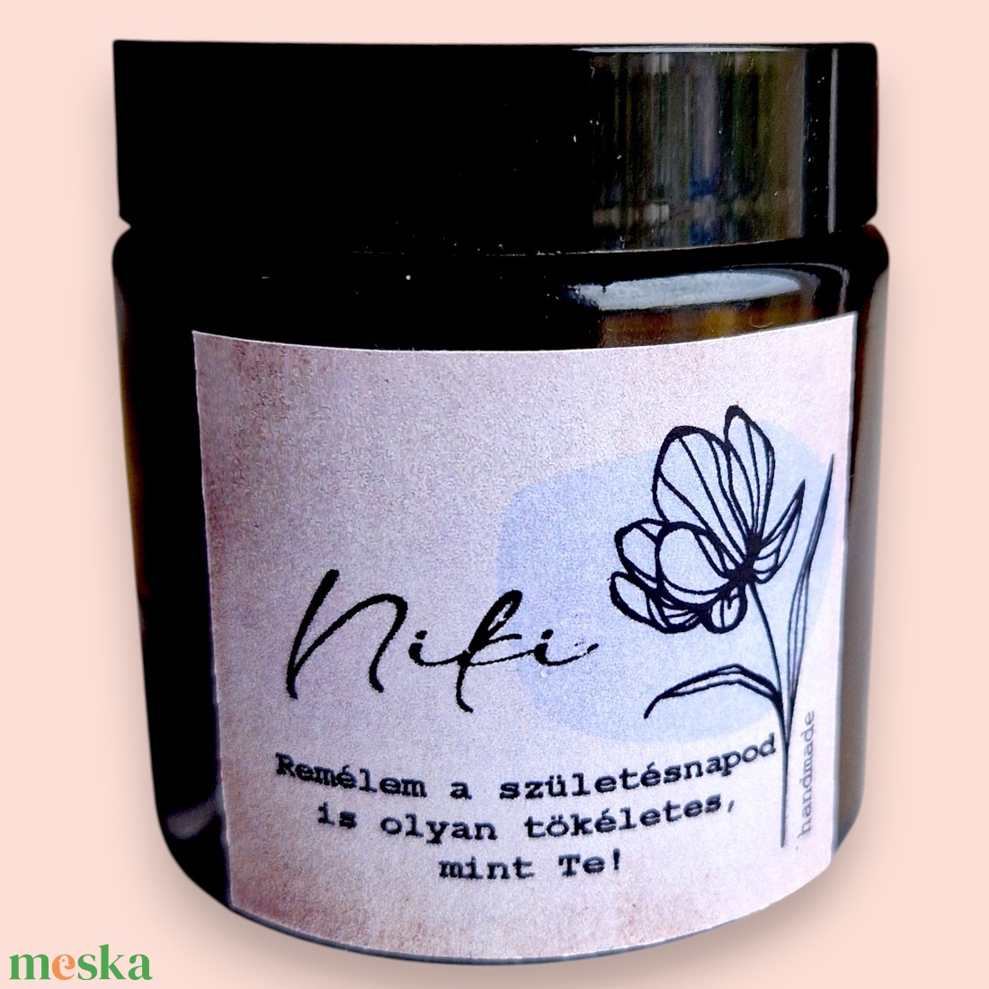 Illatgyertya születésnapra egyedi névvel - karácsony - karácsonyi lakásdekoráció - karácsonyi illatgyertya, mécses - Meska.hu