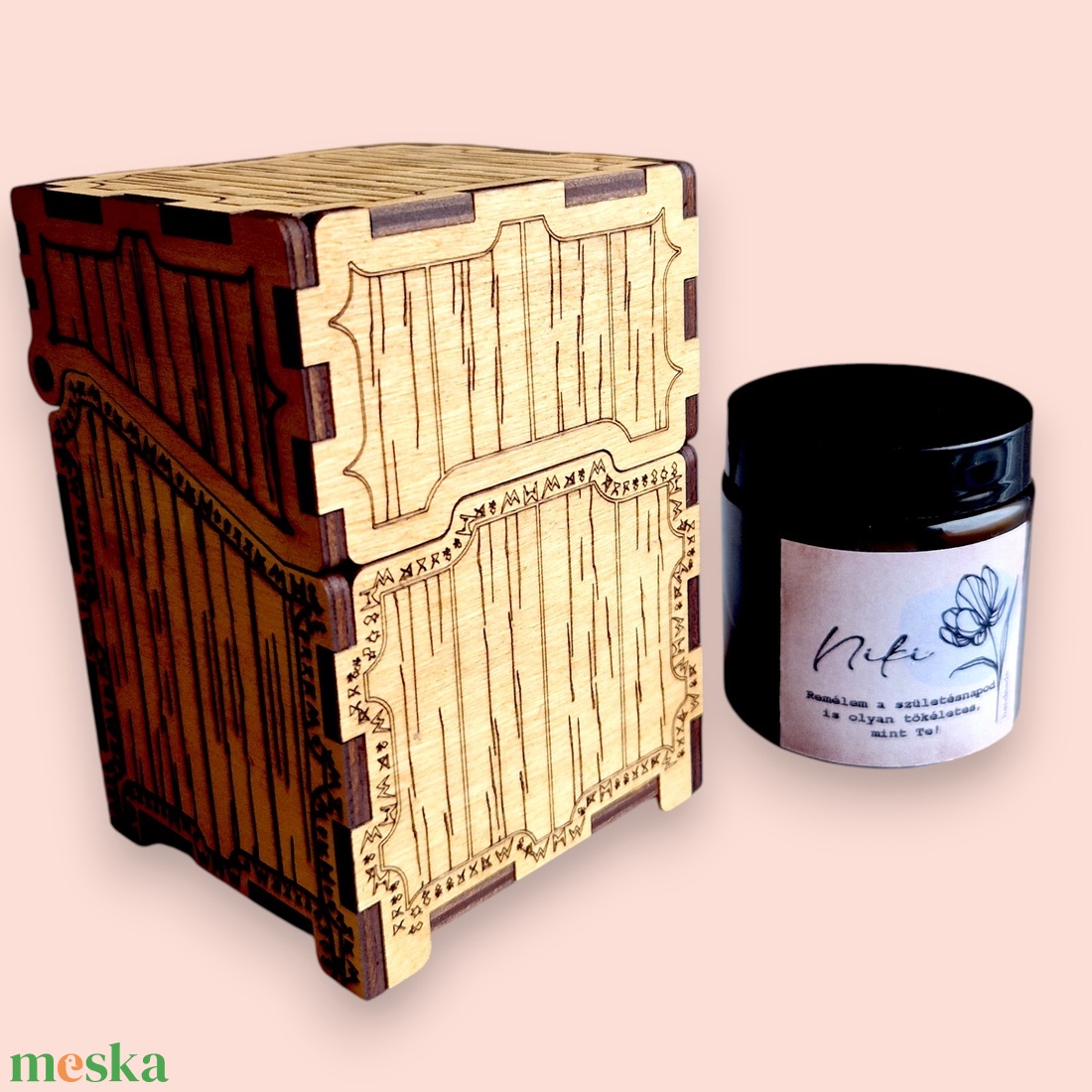 Illatgyertya születésnapra egyedi névvel - karácsony - karácsonyi lakásdekoráció - karácsonyi illatgyertya, mécses - Meska.hu