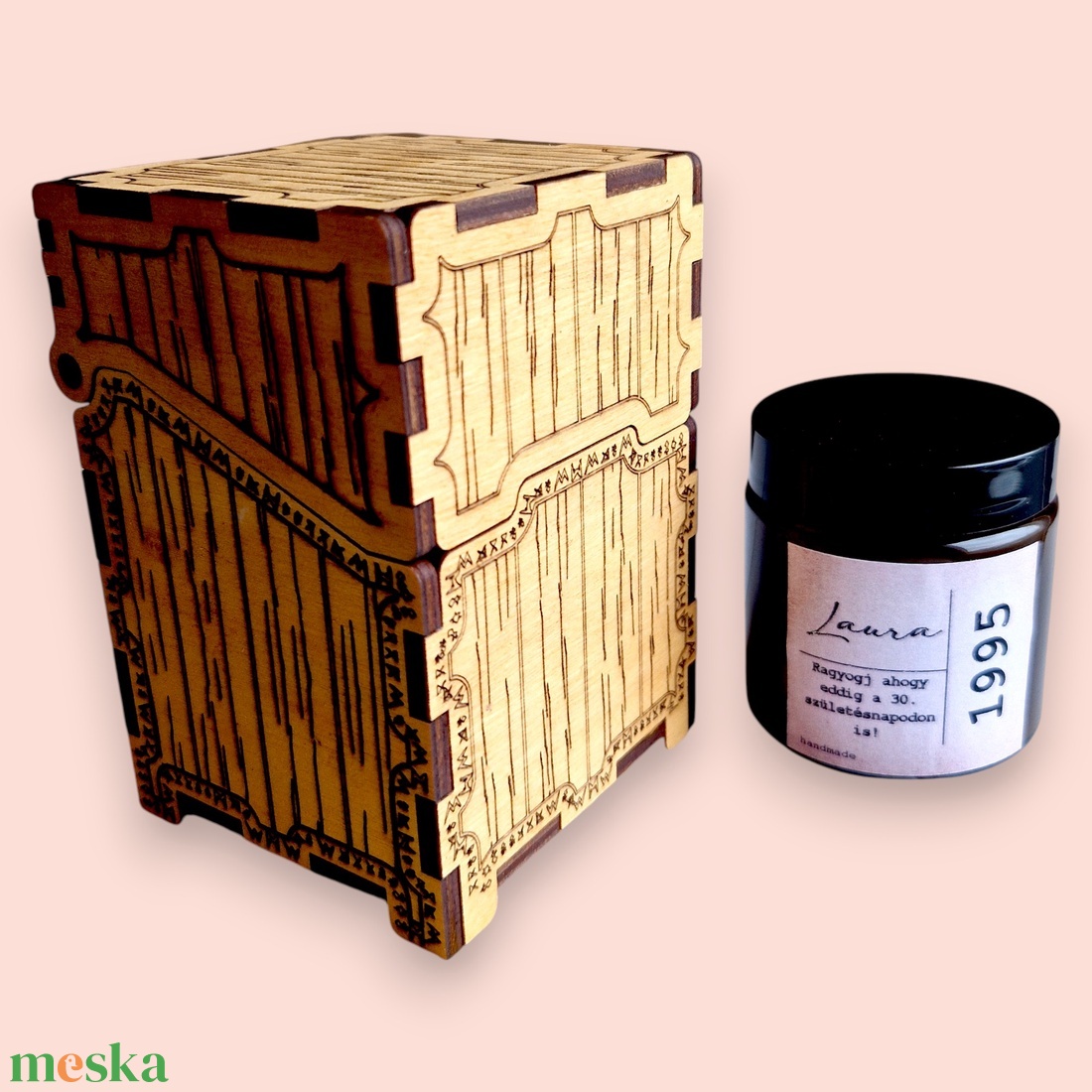 Illatgyertya születésnapi ajándék egyedi névvel - karácsony - karácsonyi lakásdekoráció - karácsonyi illatgyertya, mécses - Meska.hu