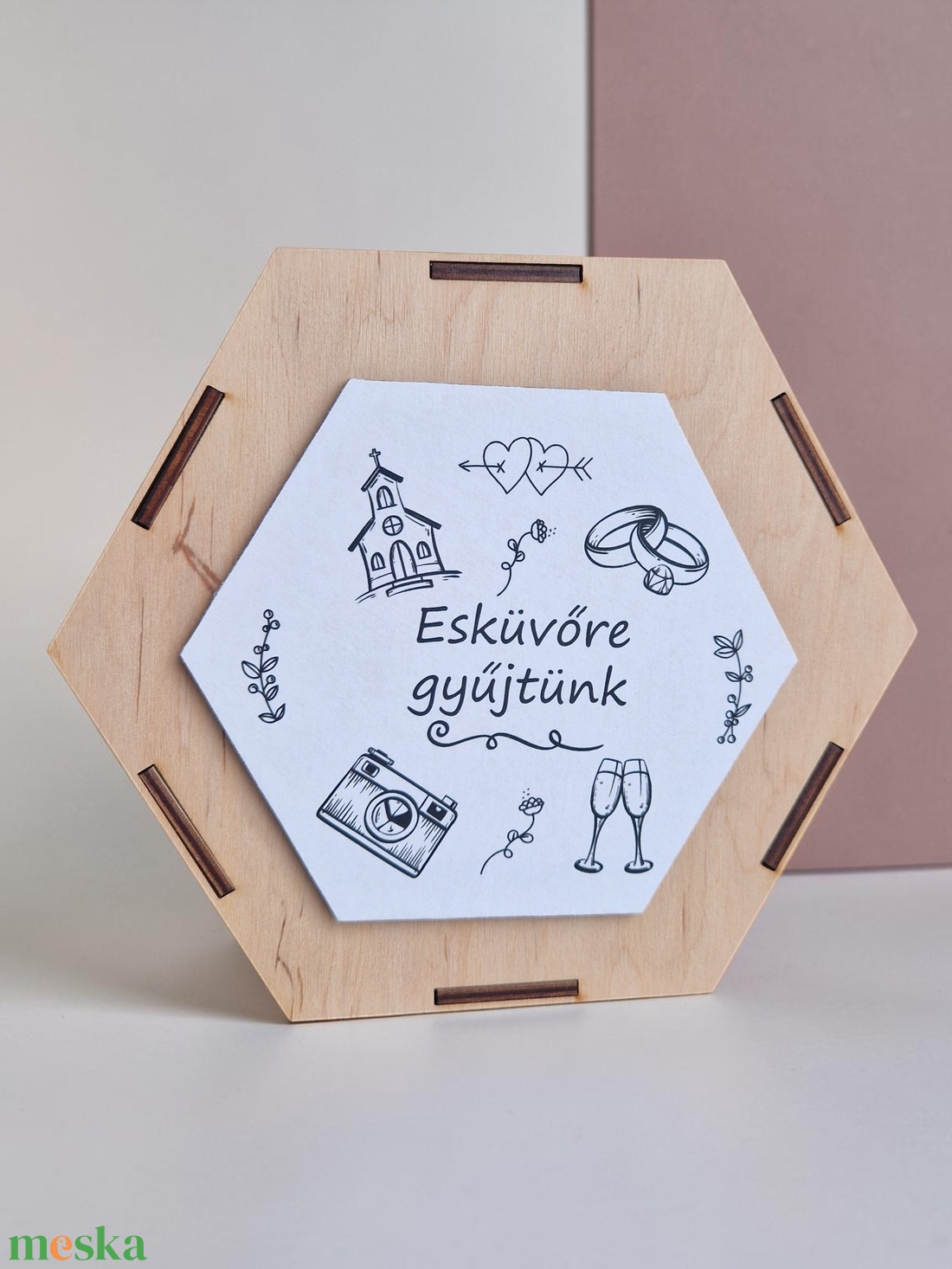Esküvőre gyűjtünk persely - esküvő - emlék & ajándék - doboz - Meska.hu