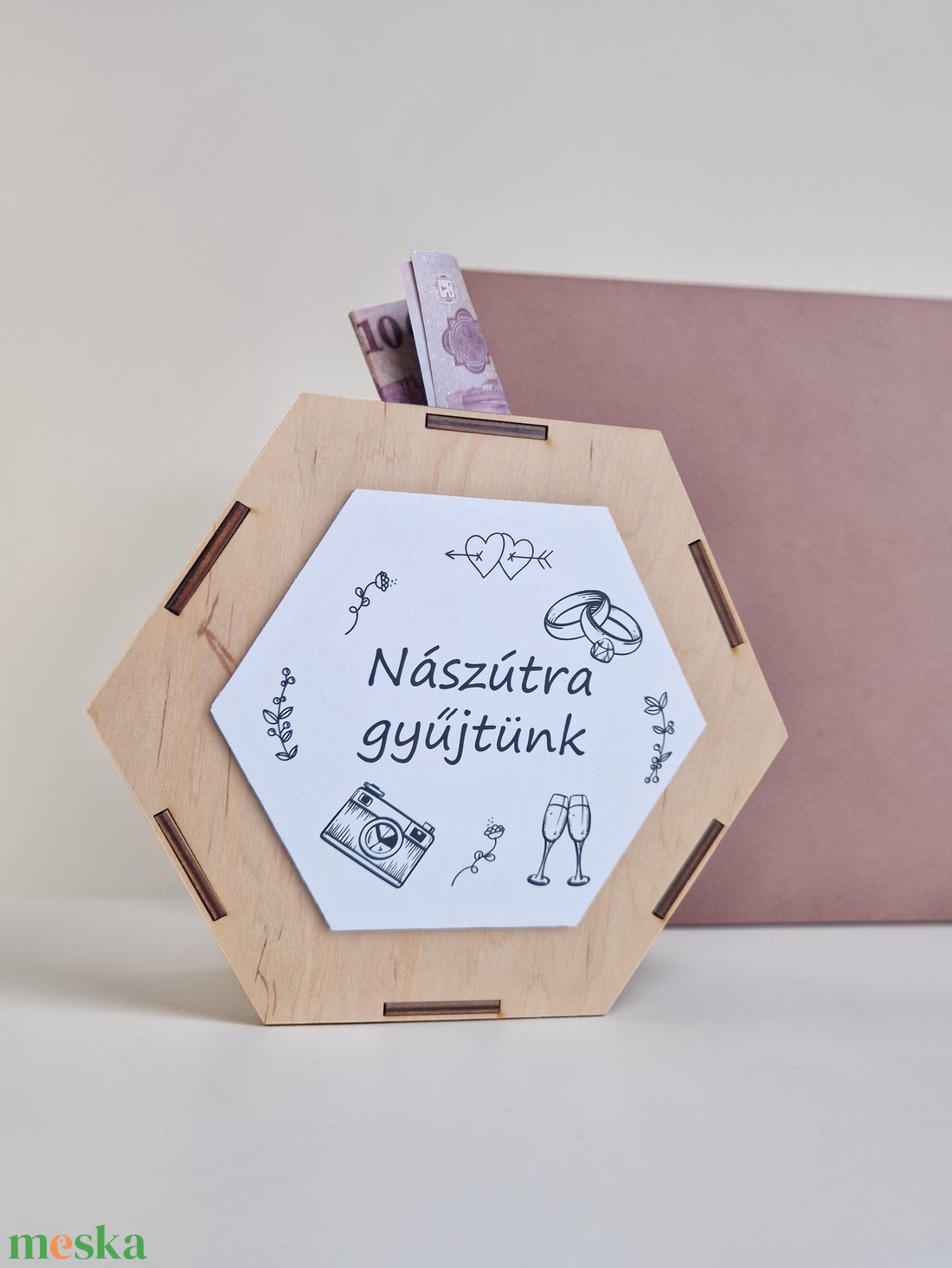 Nászútra gyűjtünk persely - esküvő - emlék & ajándék - doboz - Meska.hu
