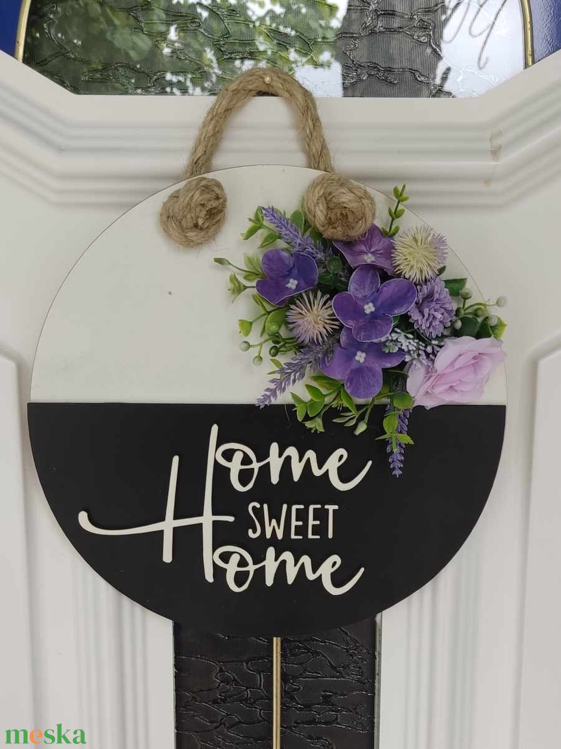 Lila ajtó kopogtató  - otthon & életmód - dekoráció - ajtó- és ablak dekoráció - ajtódísz & kopogtató - Meska.hu