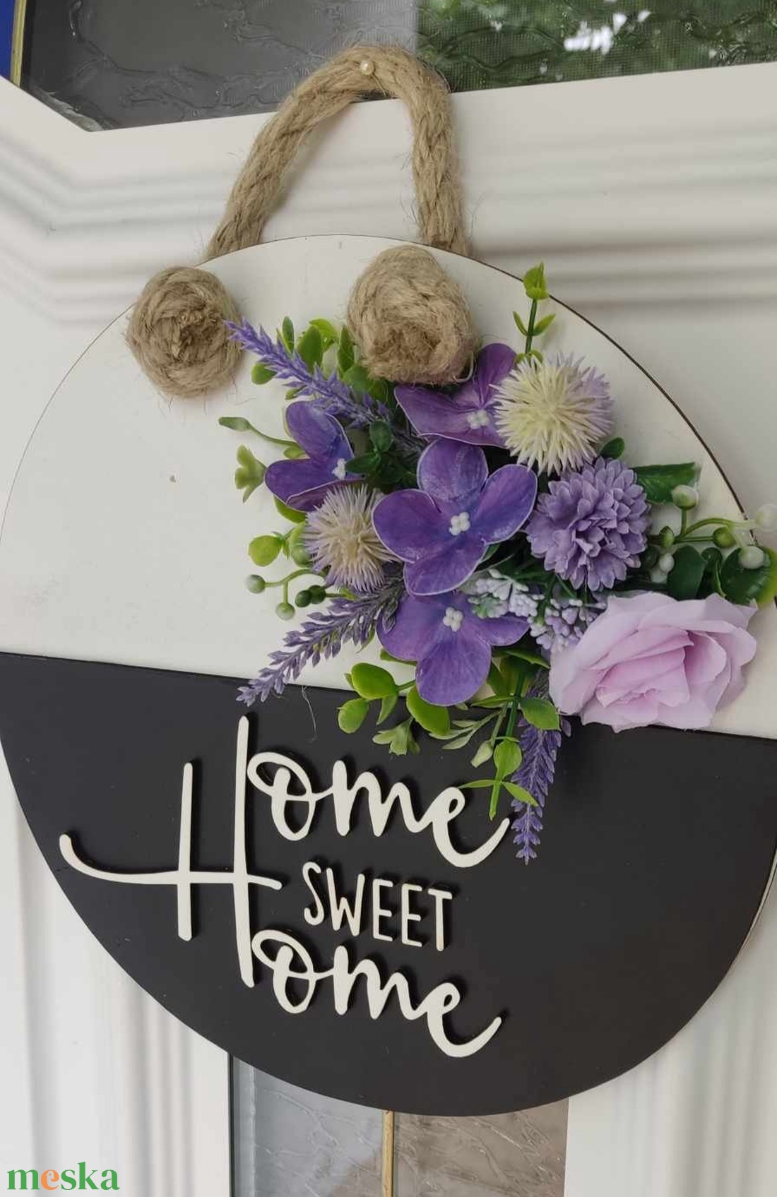 Lila ajtó kopogtató  - otthon & életmód - dekoráció - ajtó- és ablak dekoráció - ajtódísz & kopogtató - Meska.hu