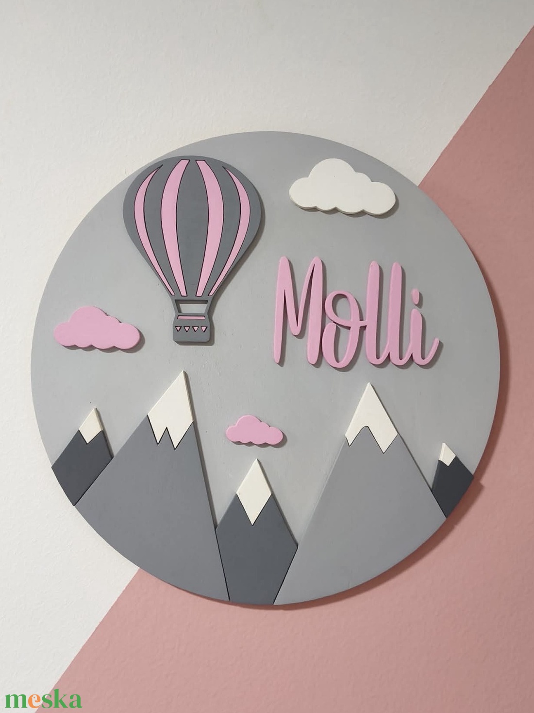 Hegyek N�vtáblája - baba - mama - babaszoba dekoráció - gyerek névtábla - Meska.hu