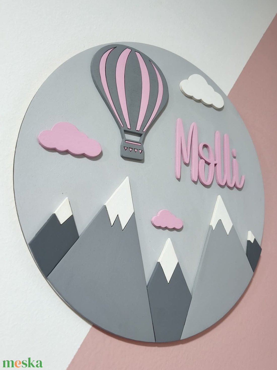 Hegyek N�vtáblája - baba - mama - babaszoba dekoráció - gyerek névtábla - Meska.hu